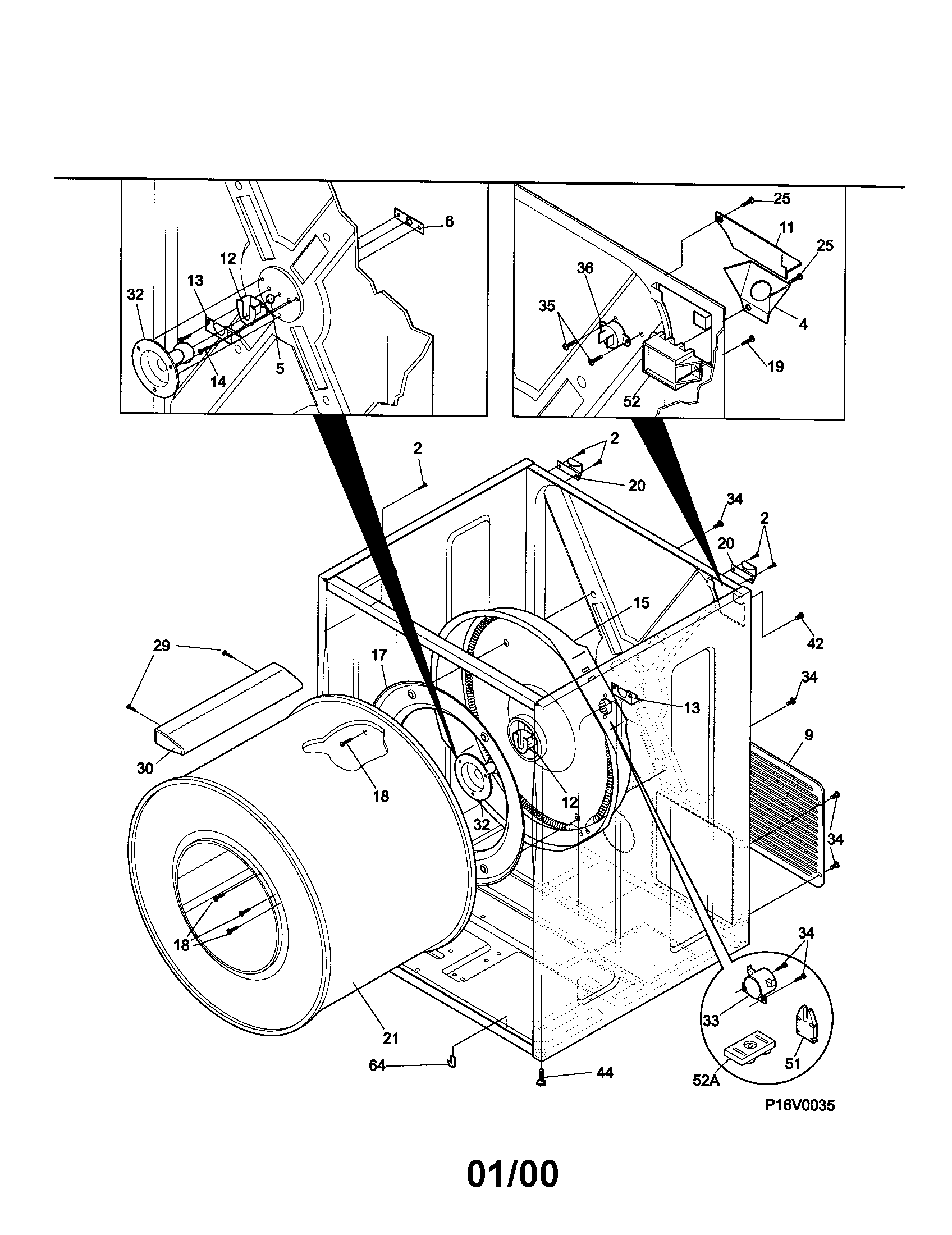 Kenmore 41780032990 drum diagram