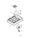 Whirlpool SCS3004GW1 cooktop/burner/grate diagram