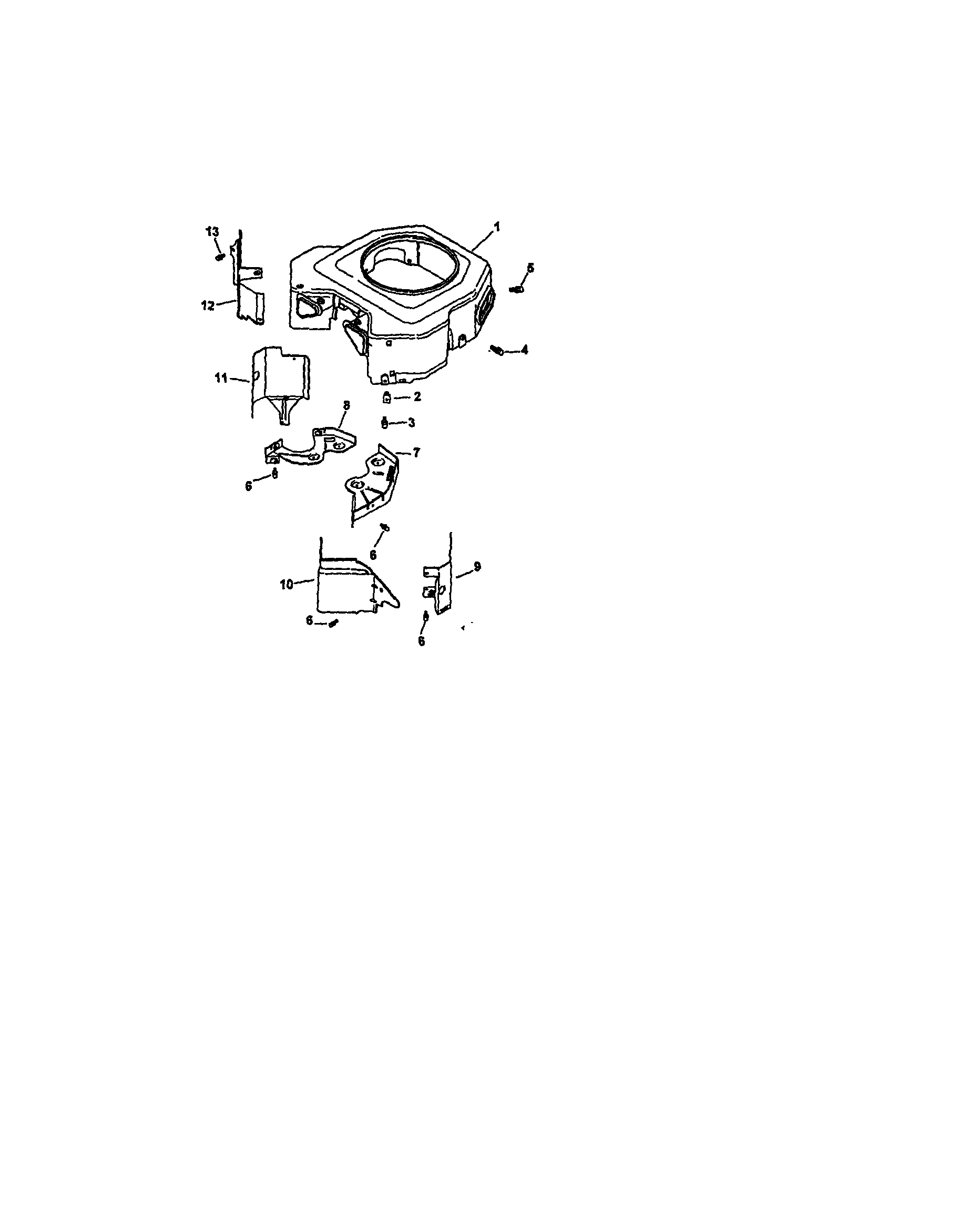 Craftsman 917273322 blower housing and baffles diagram