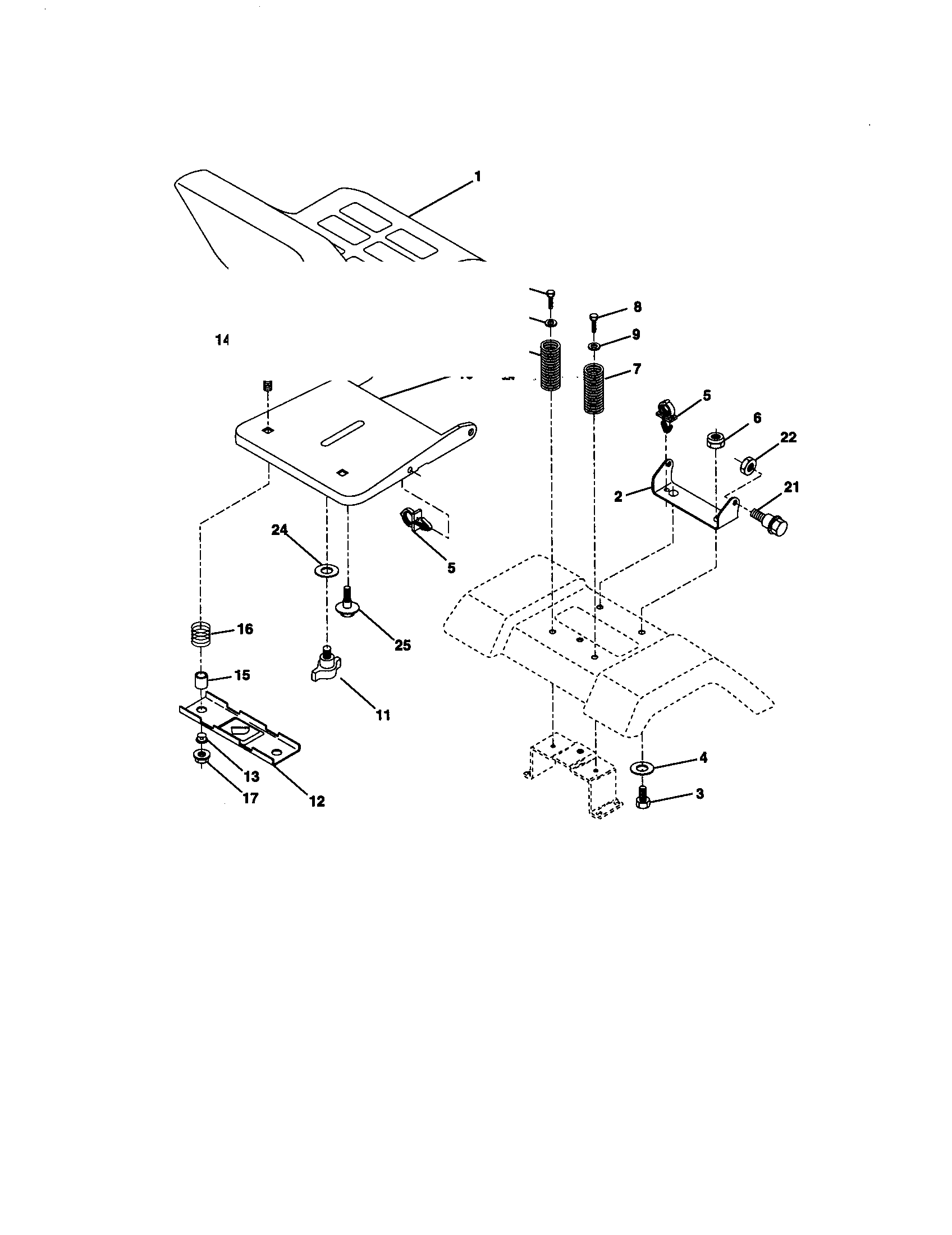 Craftsman 917271060 seat assembly diagram