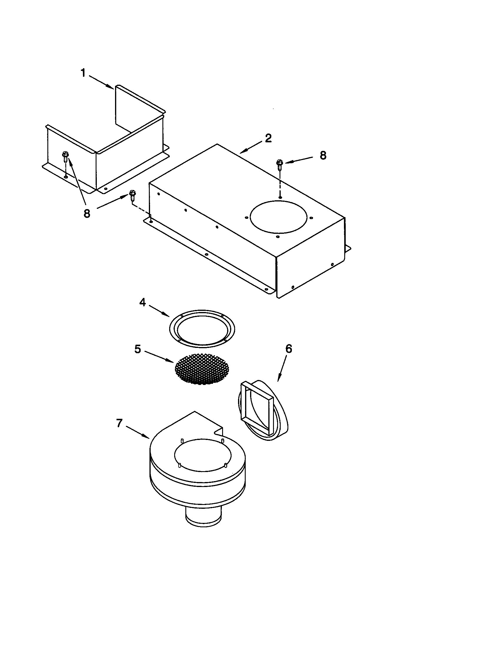 KitchenAid KECD805HWH1 blower unit diagram