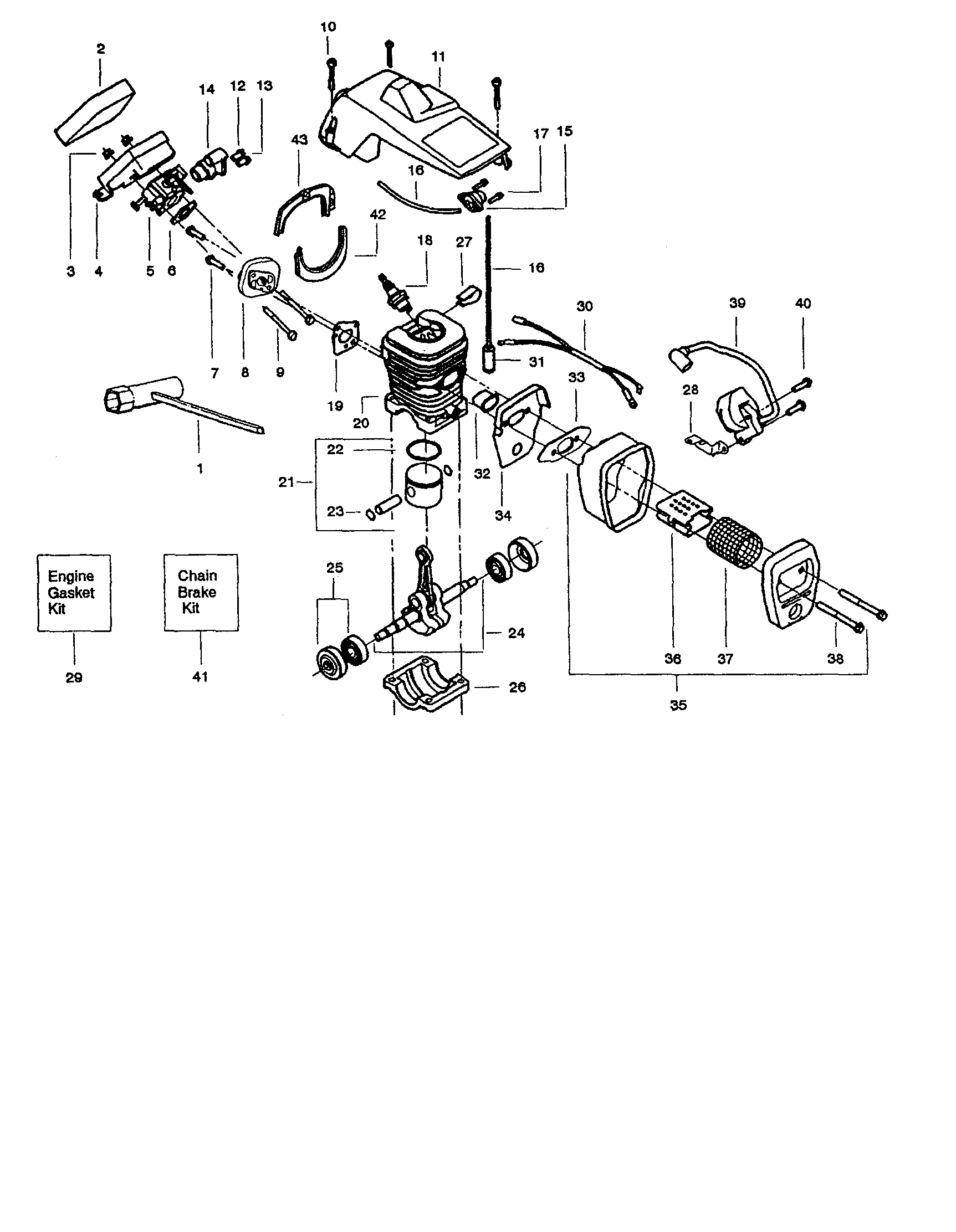 Craftsman 358351460 crankshaft assembly diagram