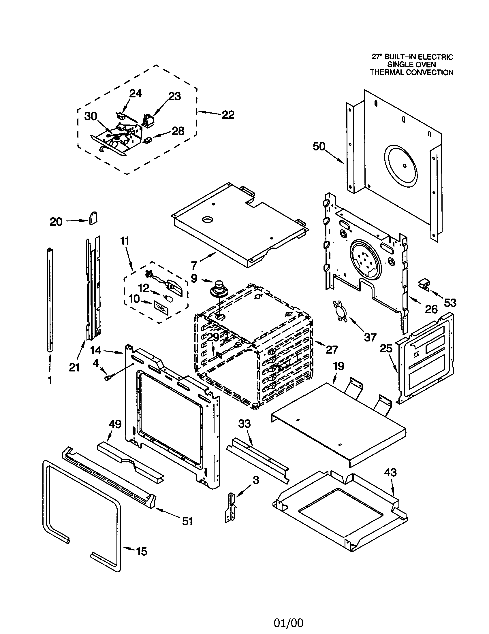 KitchenAid KEBS177DWH8 oven diagram