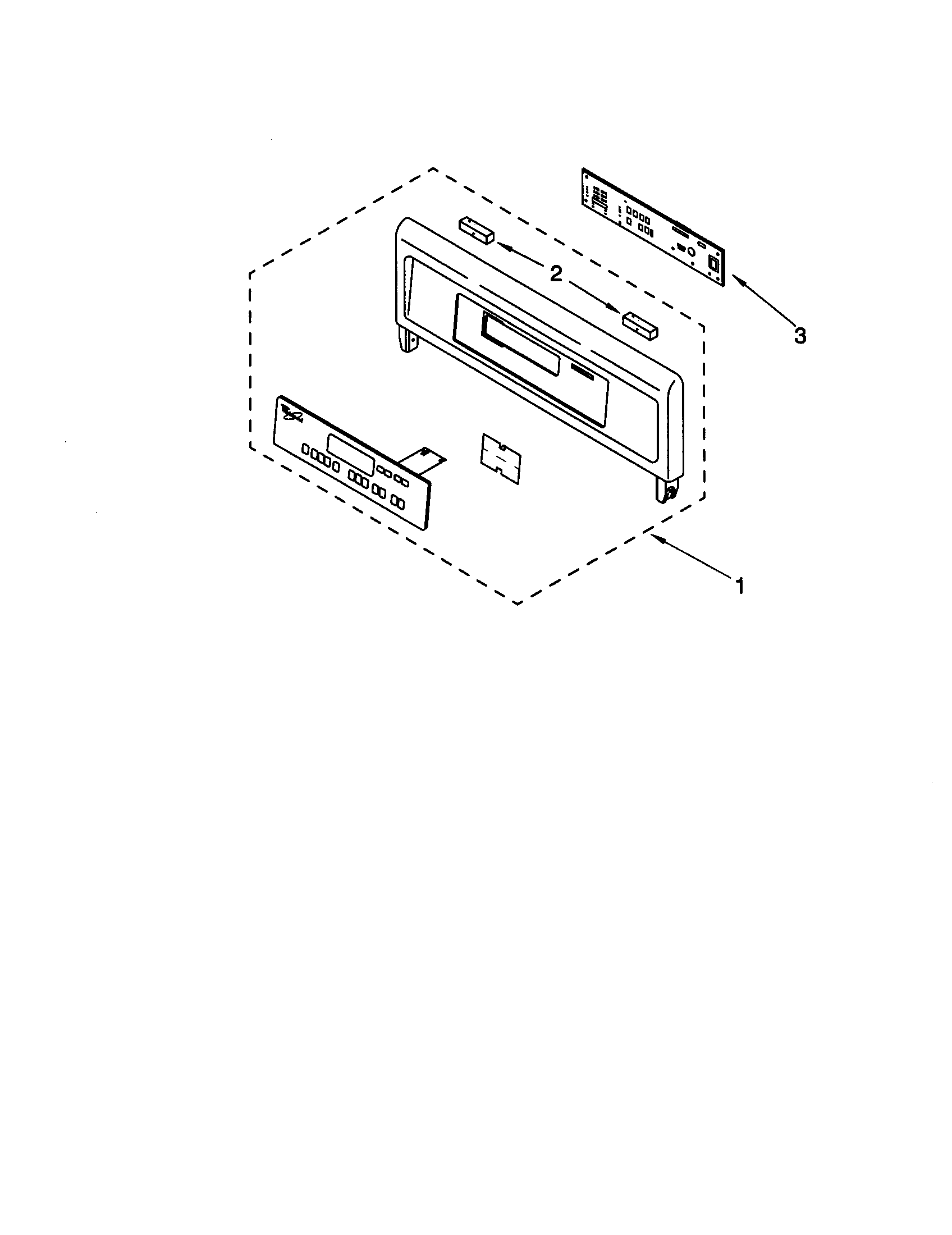 KitchenAid KEBS177DWH8 control panel diagram