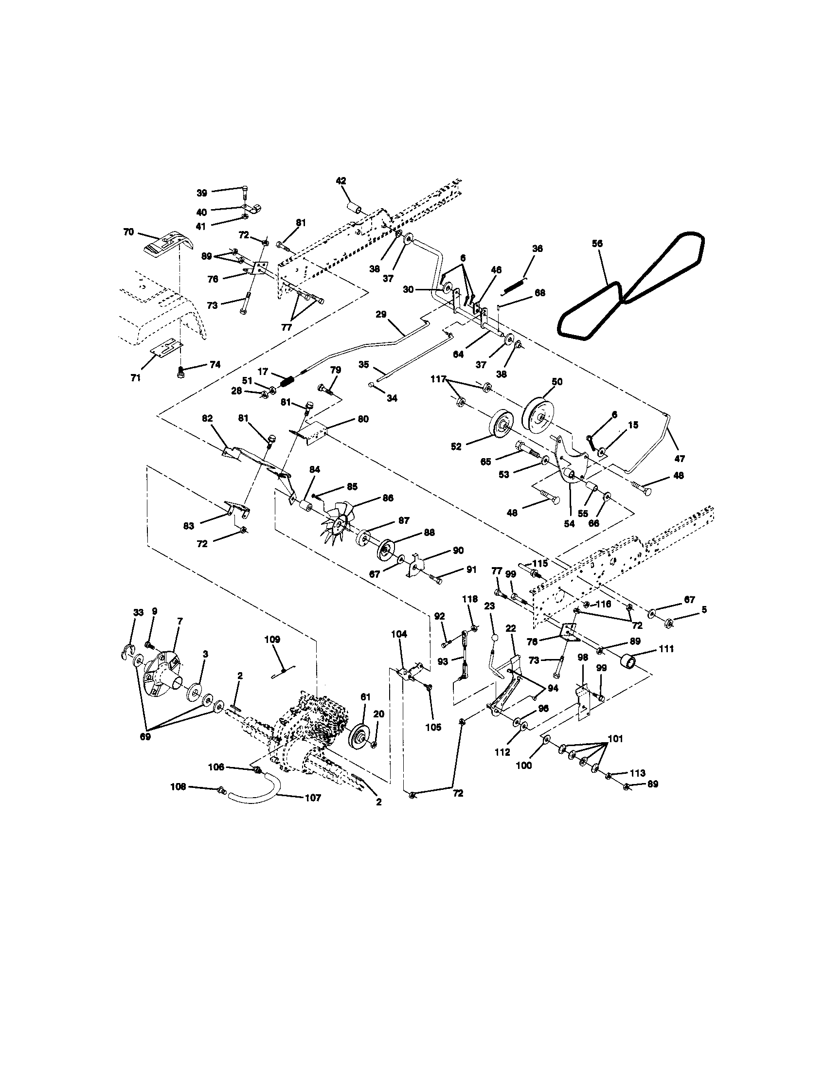 Craftsman 917273062 ground drive diagram