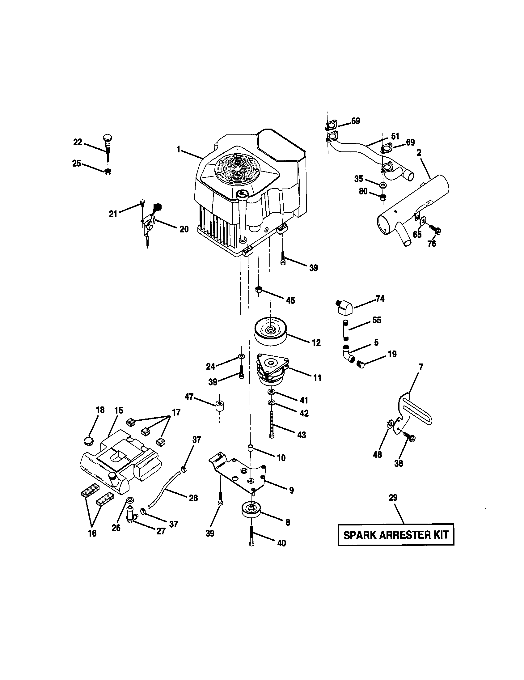 Craftsman 917273062 engine diagram