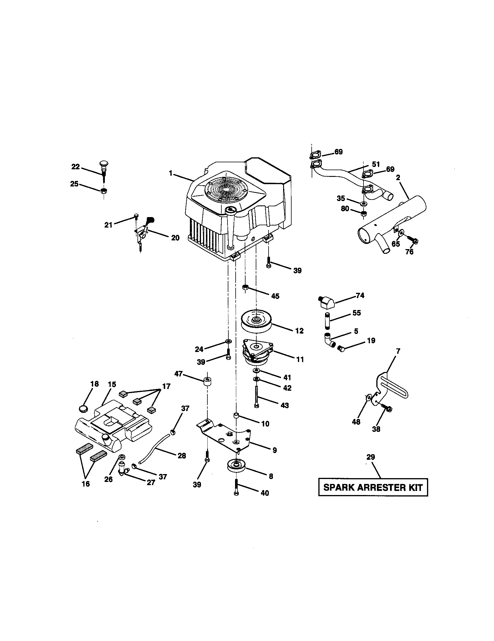 Craftsman 917273051 engine diagram