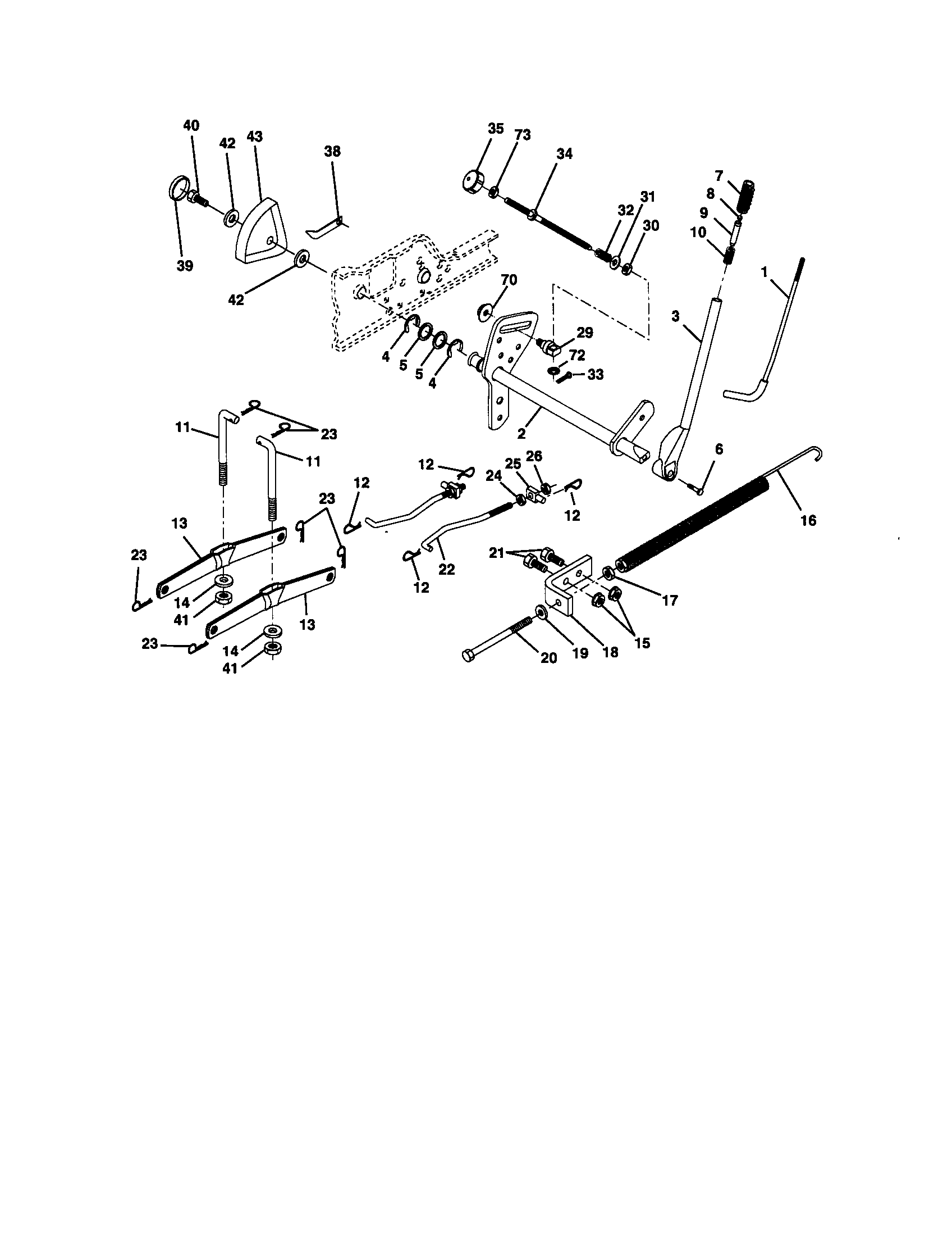 Craftsman 917272950 lift assembly diagram