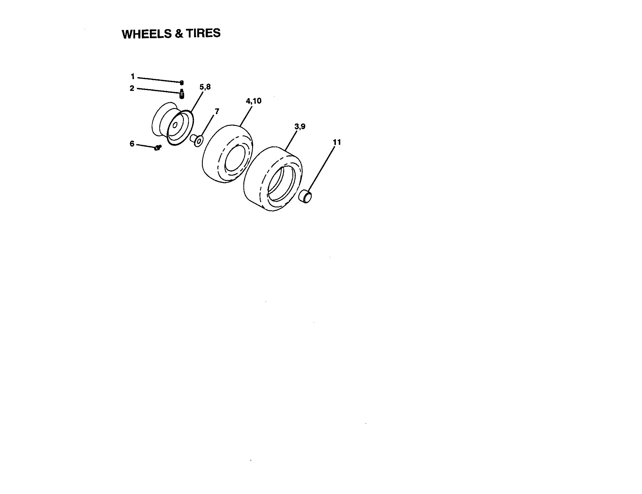Craftsman 917270922 wheels and tires diagram