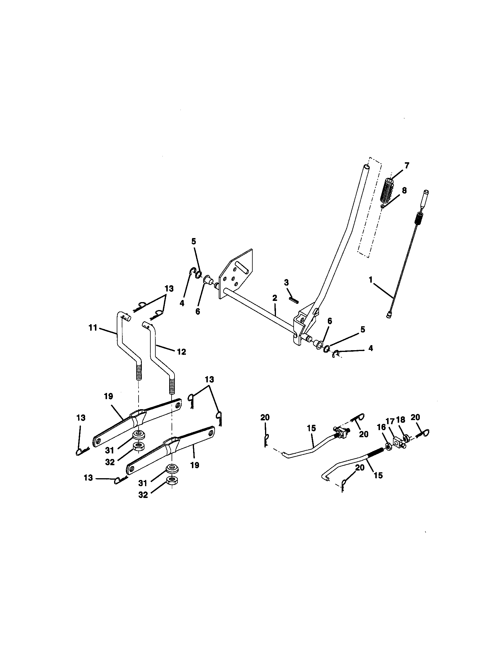Craftsman 917270922 lift assembly diagram