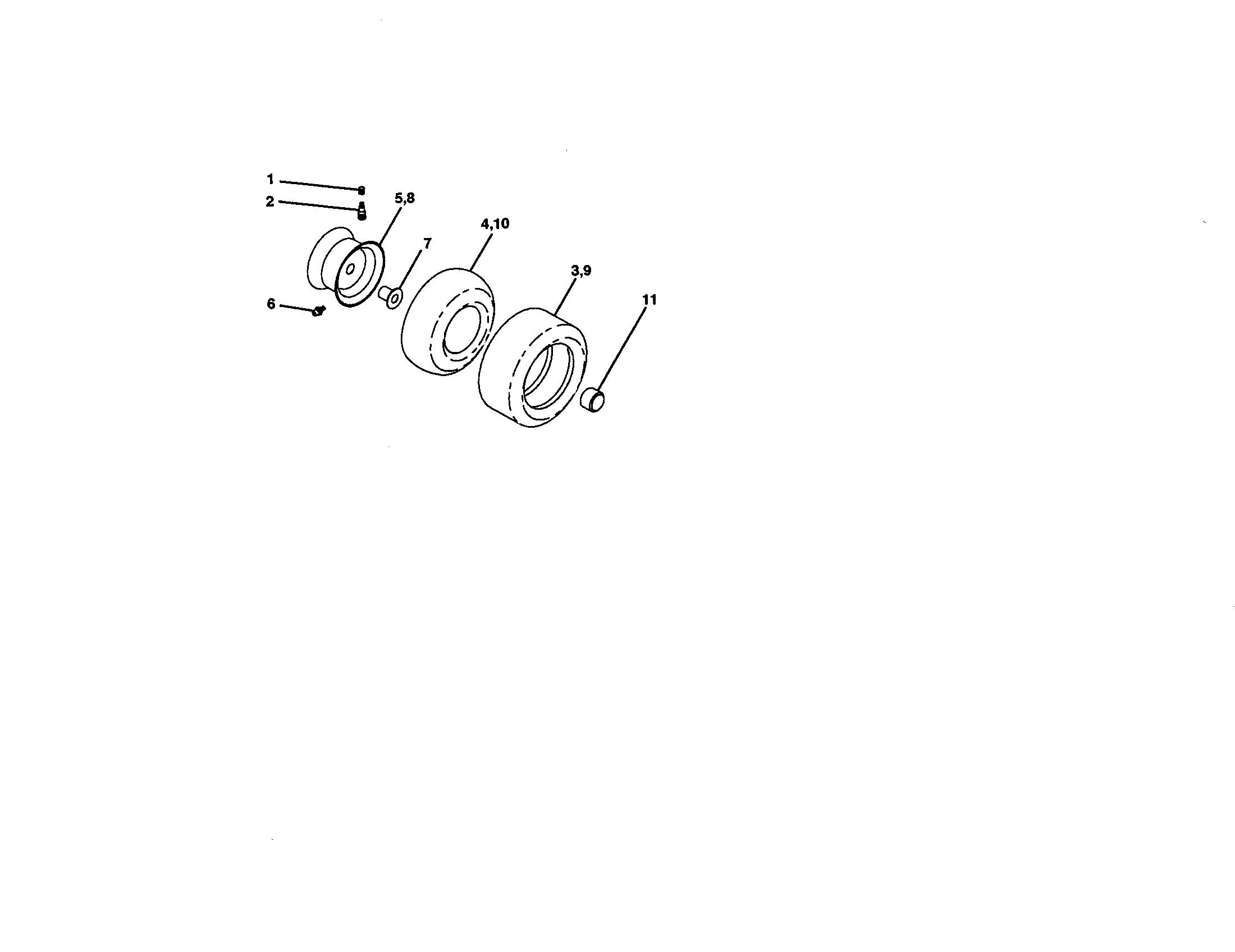 Craftsman 917272200 wheels and tires diagram