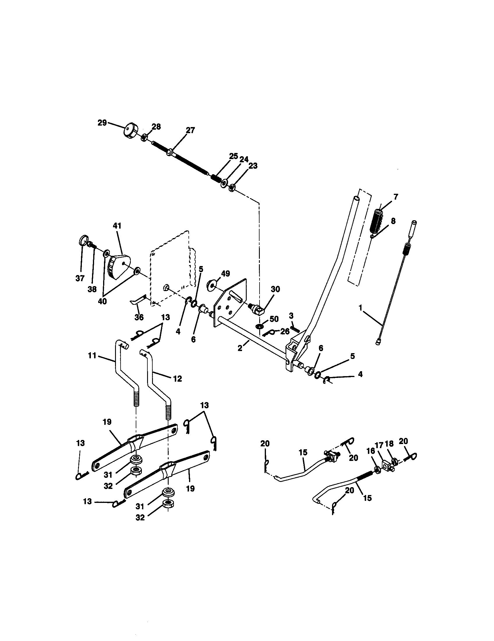 Craftsman 917272200 lift assembly diagram