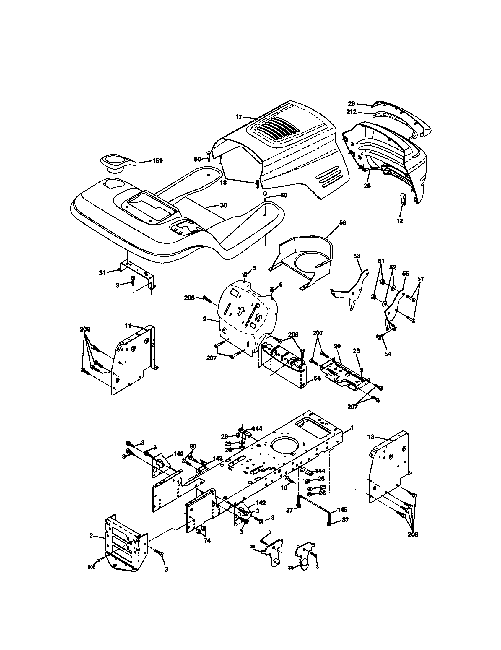Craftsman 917270963 chassis and enclosures diagram