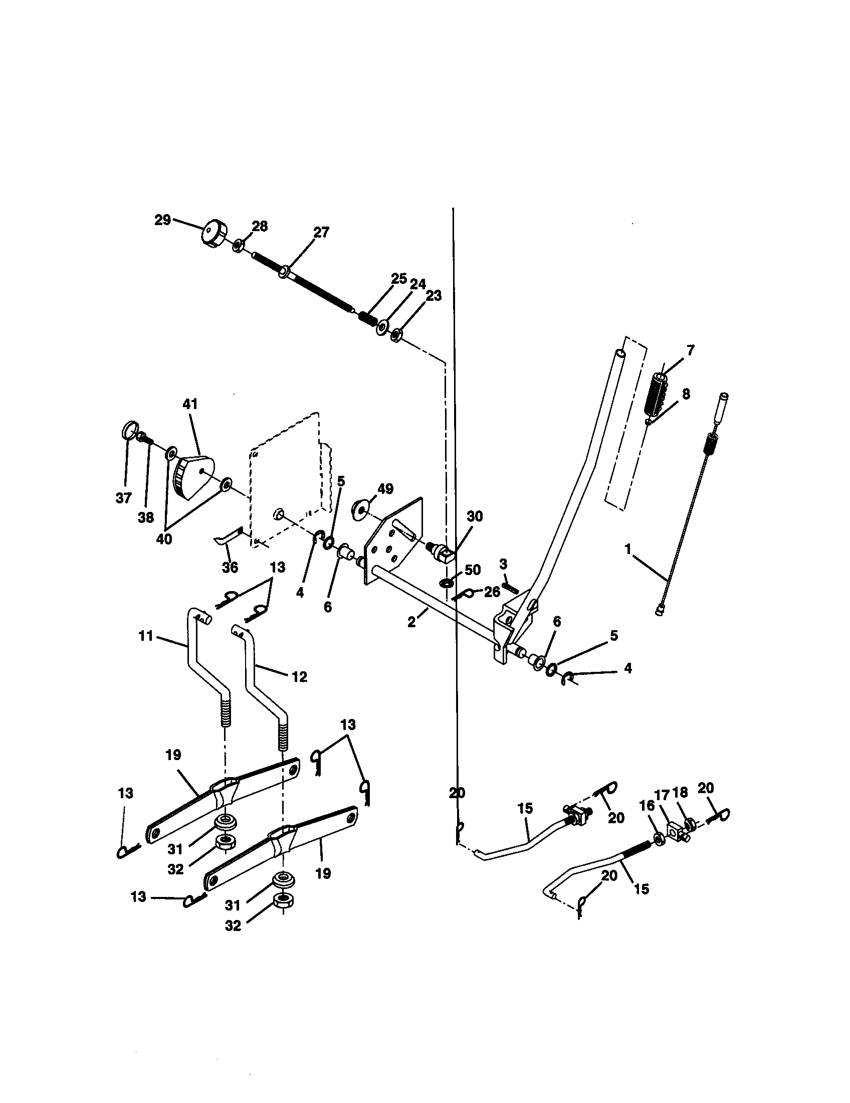 Craftsman 917270963 lift assembly diagram