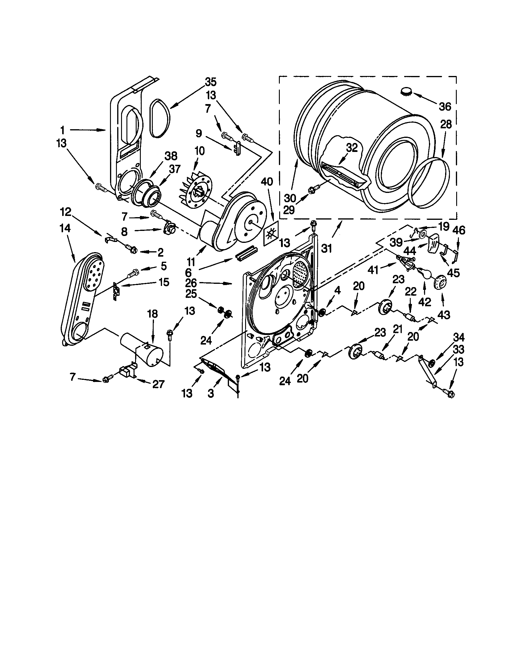 Kenmore 11070887990 bulkhead diagram