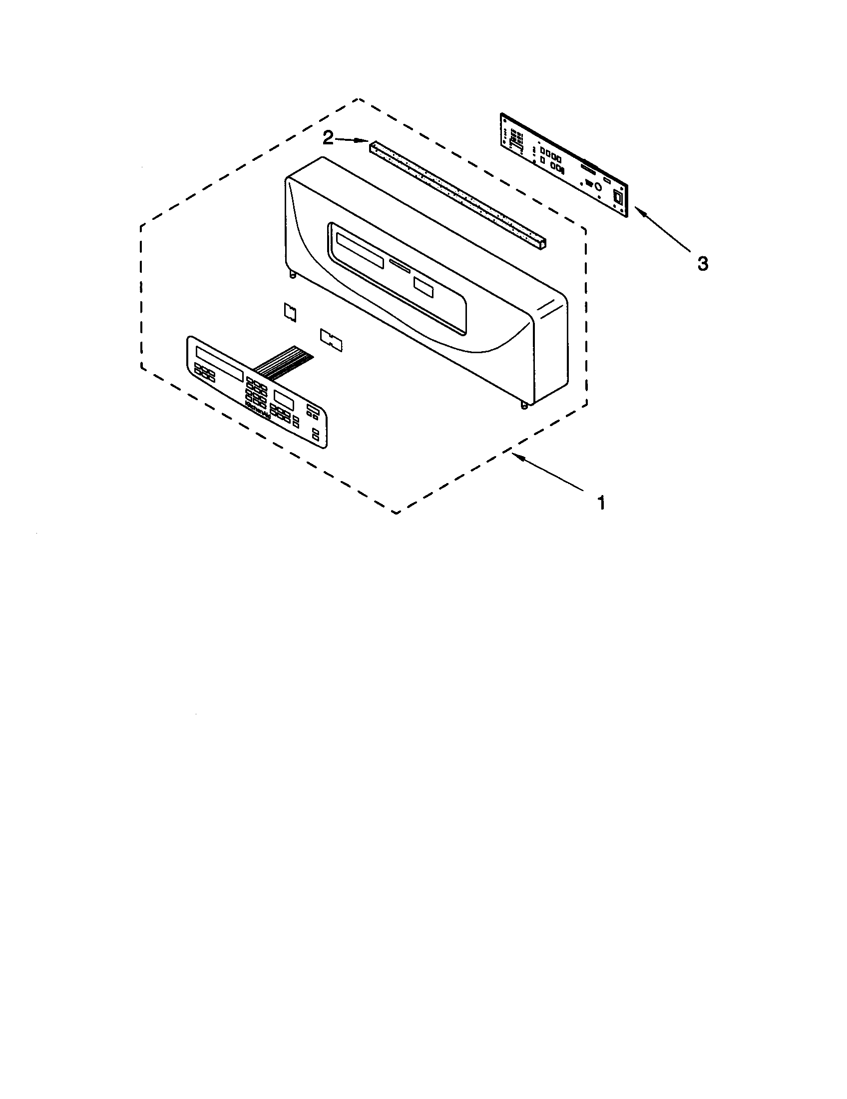 KitchenAid KEBI141DWH8 control panel diagram