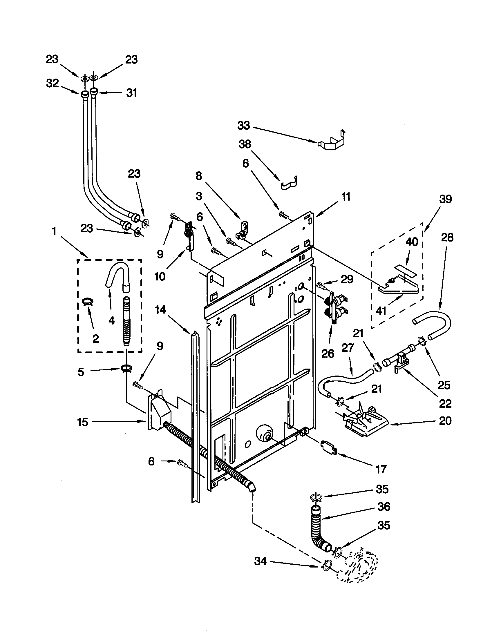 Kenmore 11020897990 rear panel diagram