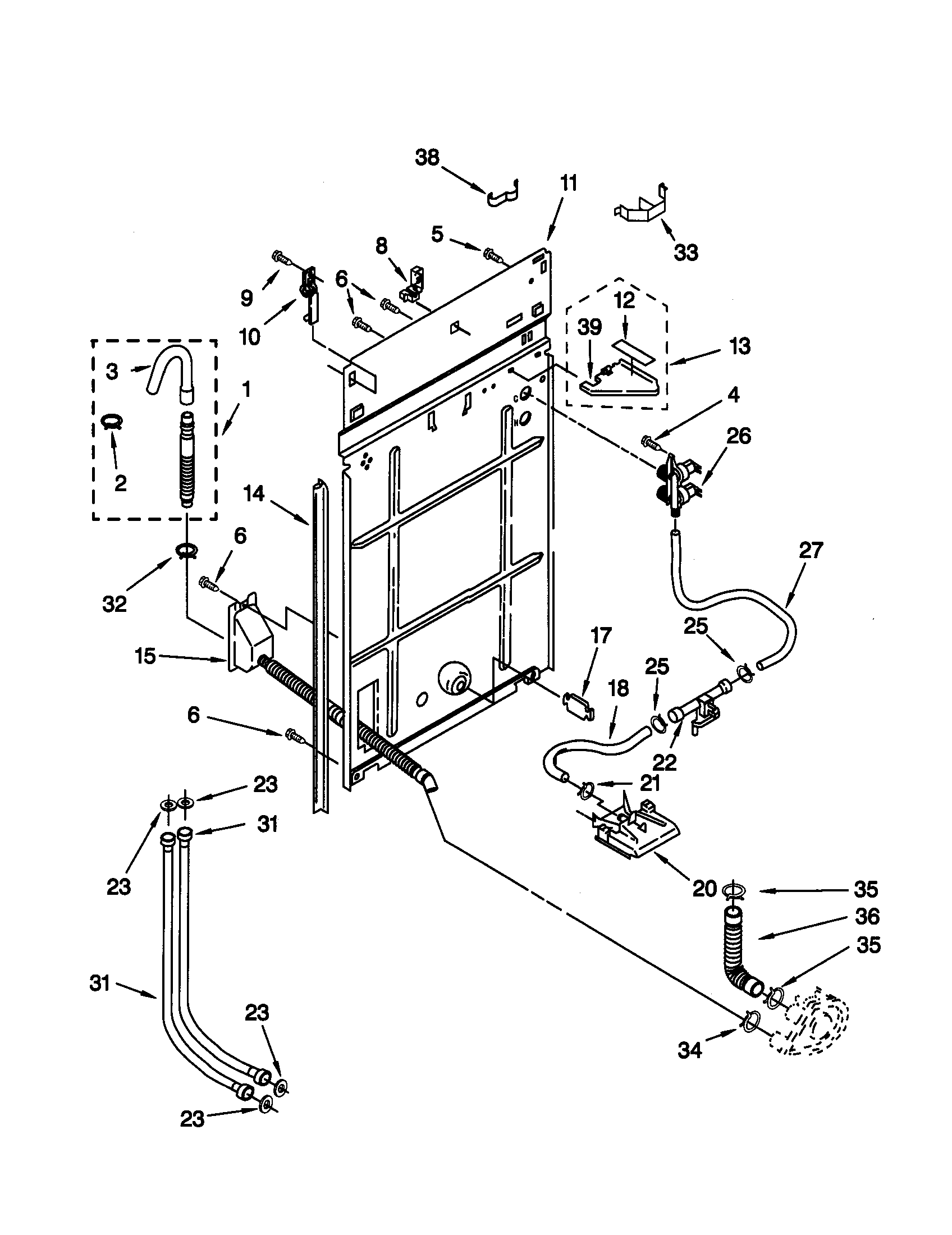 Kenmore 11020922990 rear panel diagram