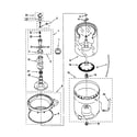 Kenmore 11020956991 agitator, basket and tub diagram