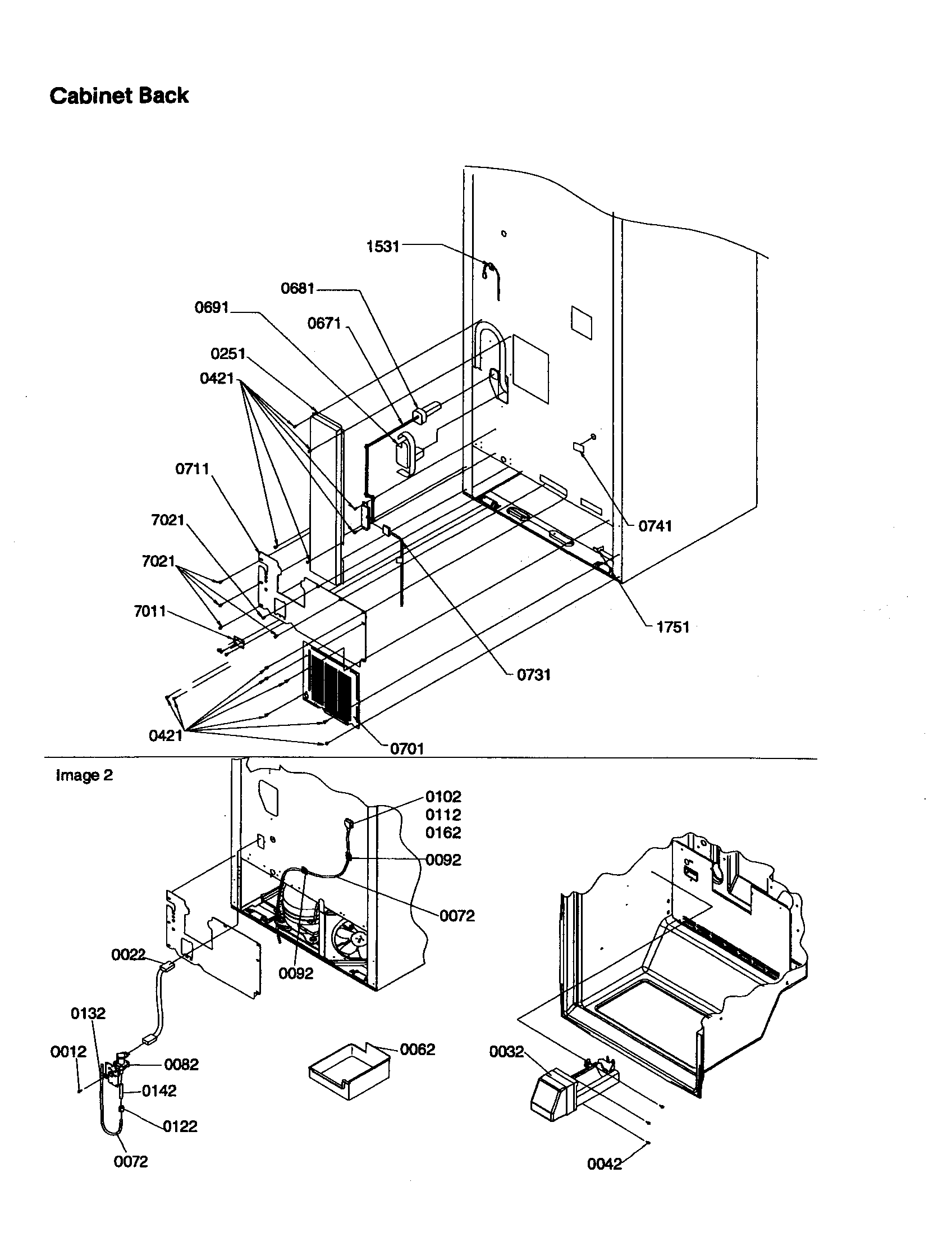 Kenmore 59669162990 cabinet back diagram