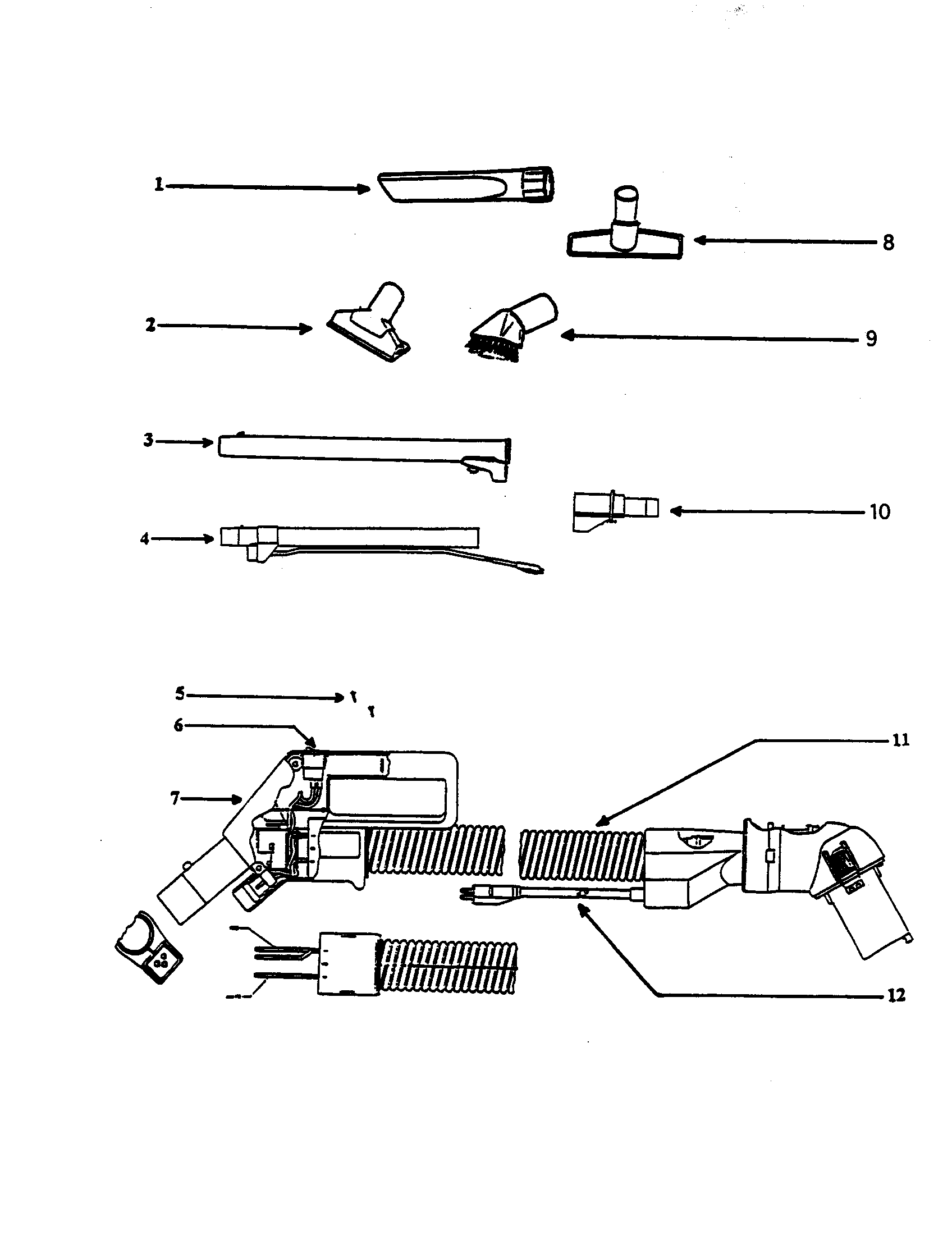Eureka 6978B-1 hose diagram