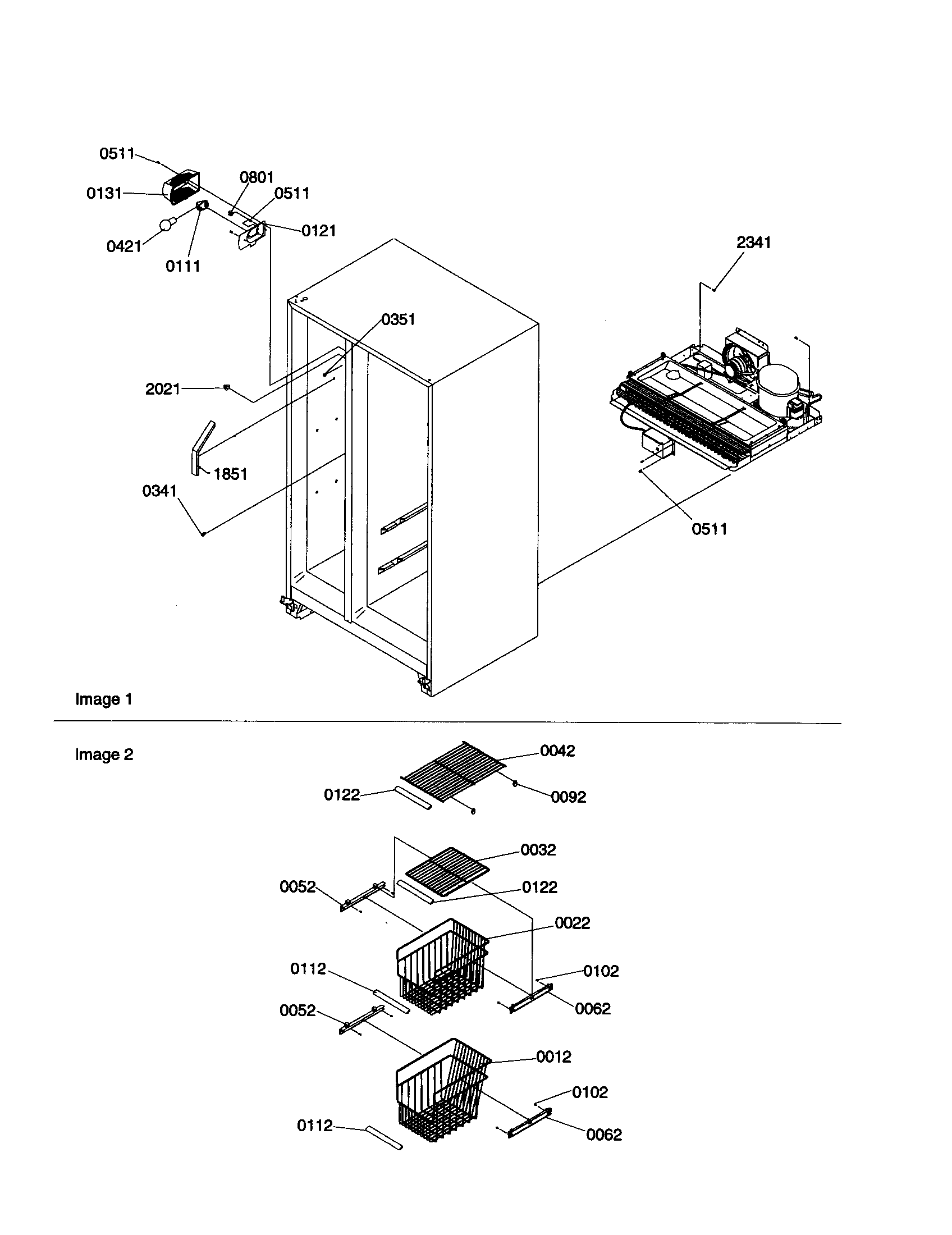 Kenmore 59650392000 freezer shelves and lights diagram