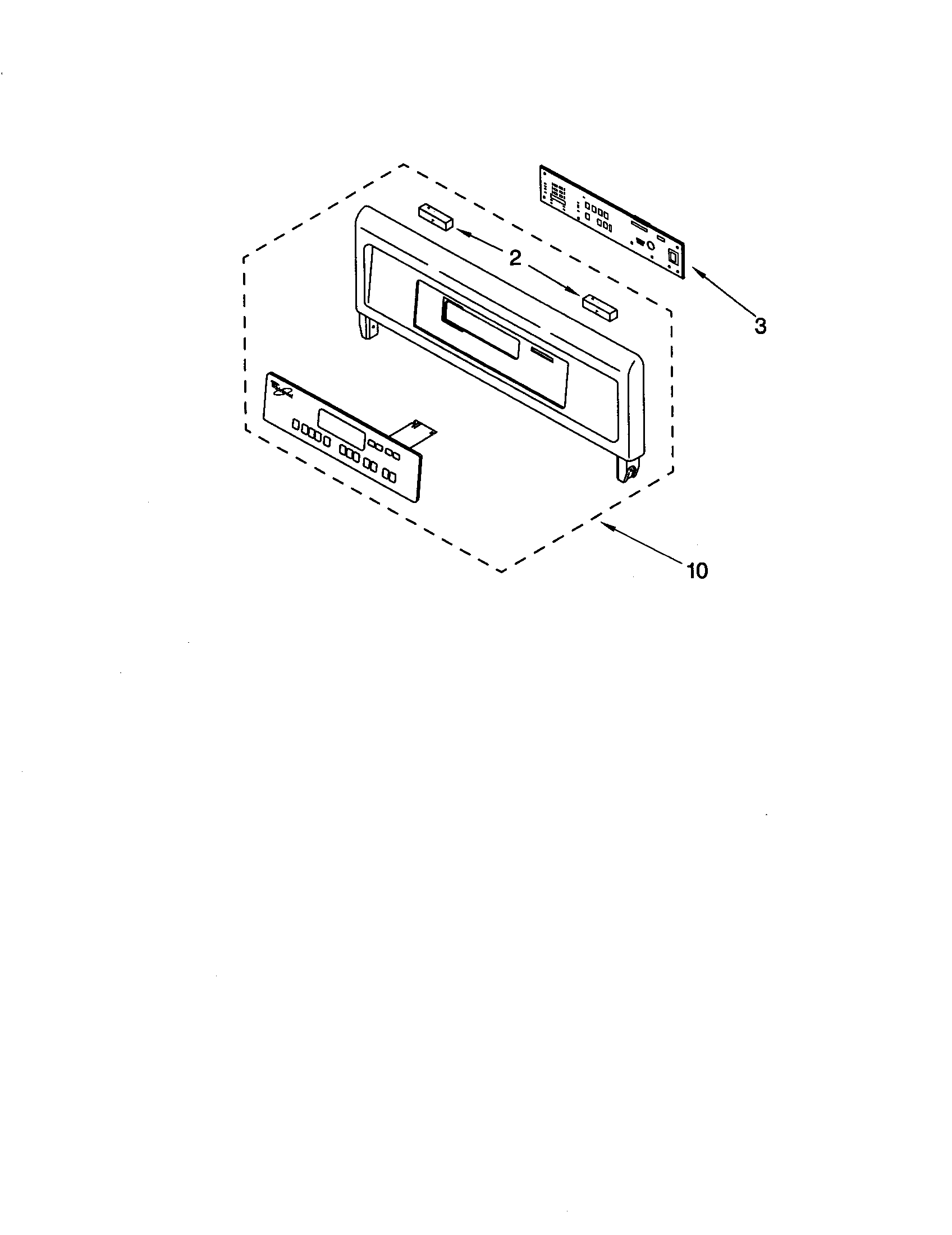 Whirlpool GMC305PDQ3 control panel diagram