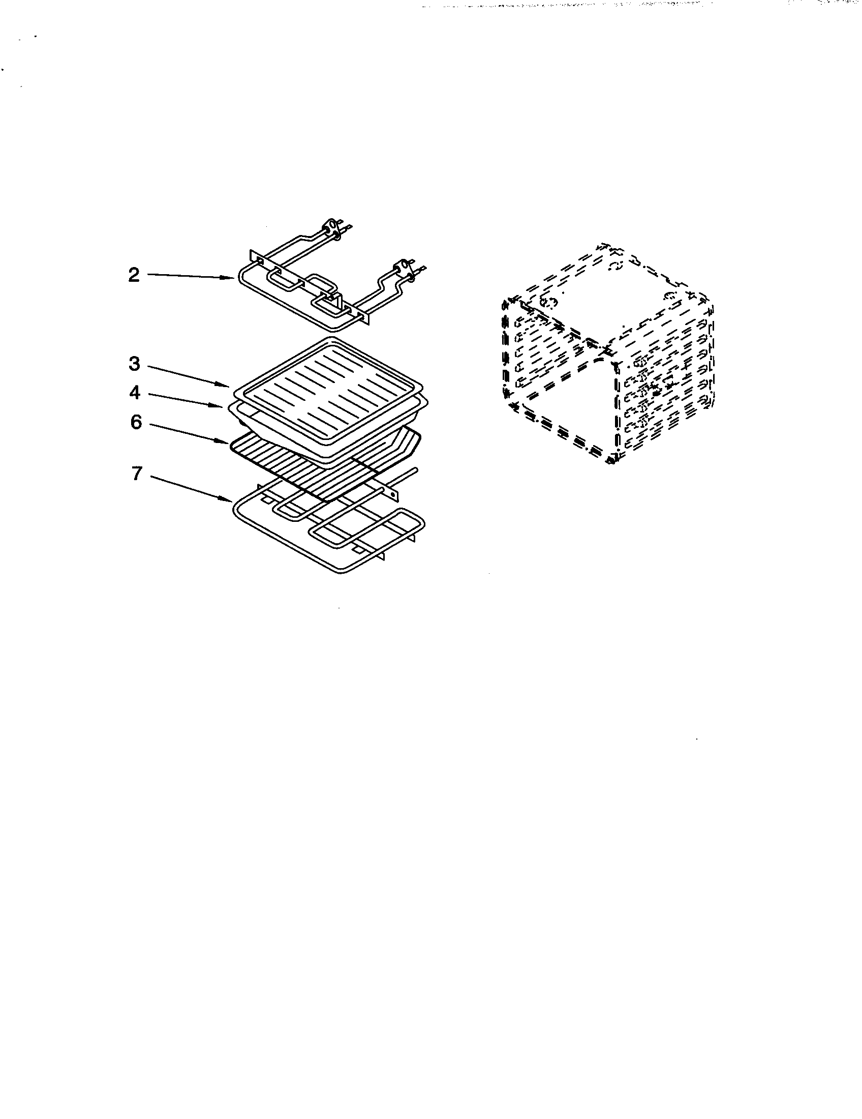Whirlpool GMC305PDQ3 internal oven diagram