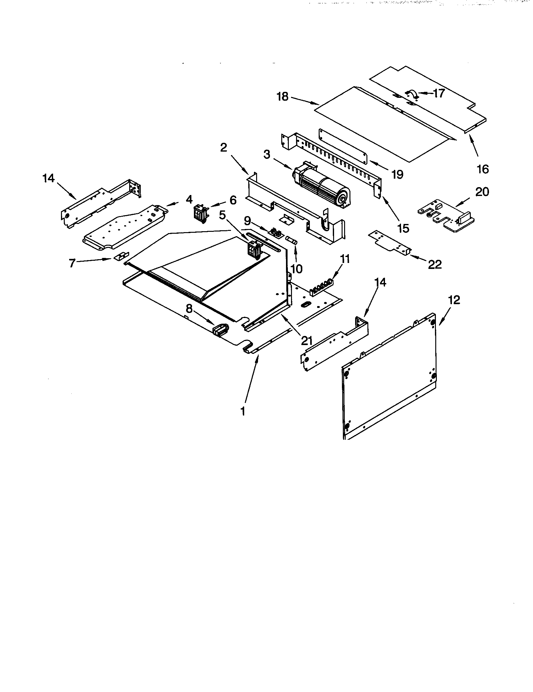 Whirlpool GMC305PDQ3 top venting diagram