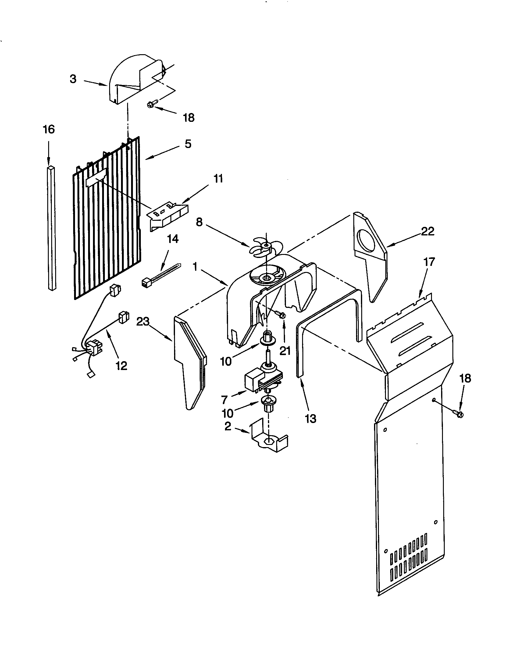 Whirlpool GD25DCXHS00 air flow diagram