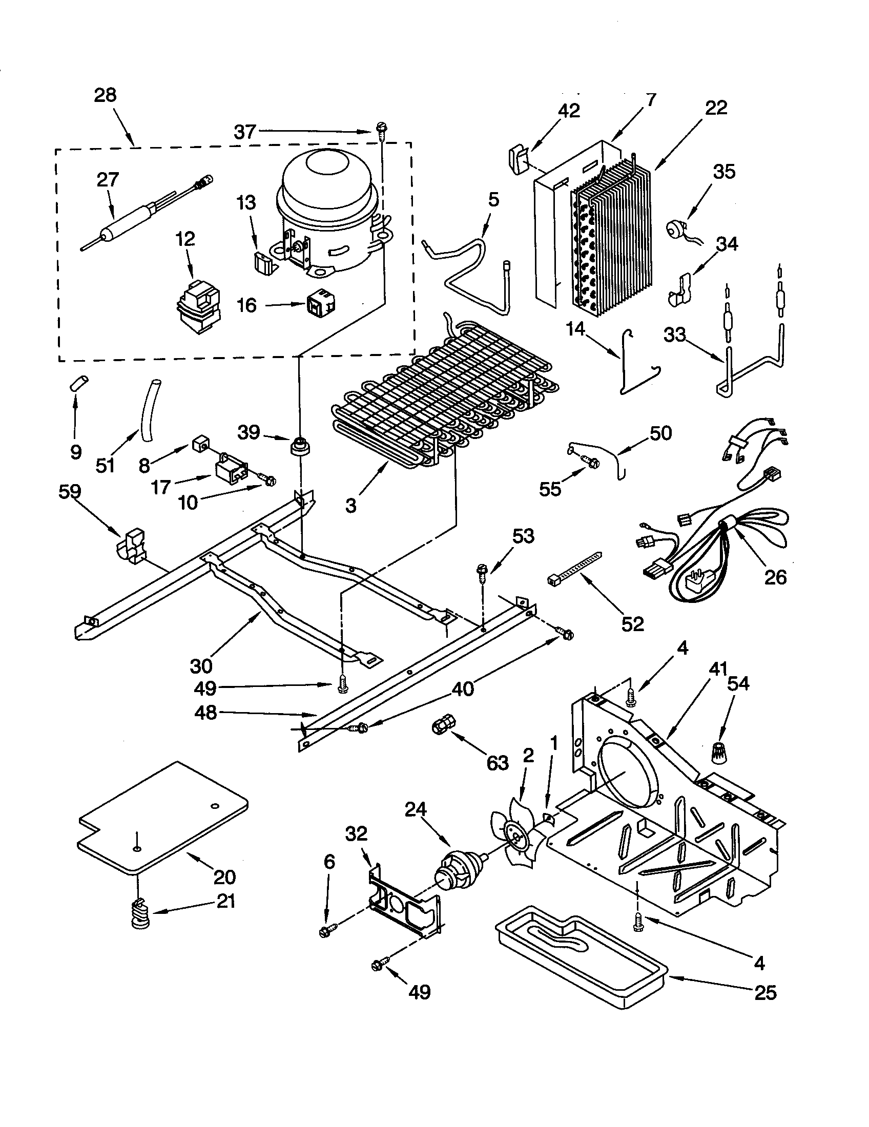 Whirlpool GD22DFXFW04 unit diagram