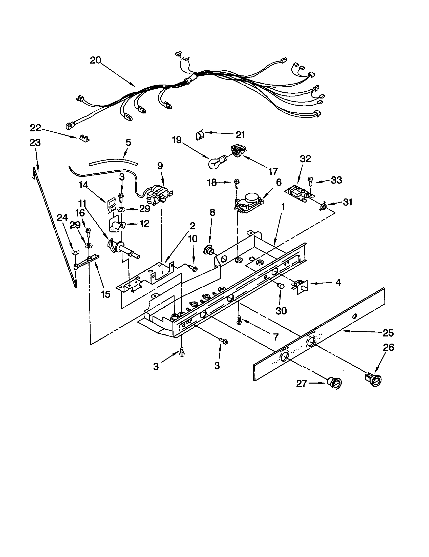 Whirlpool GD22DFXFW04 controls diagram