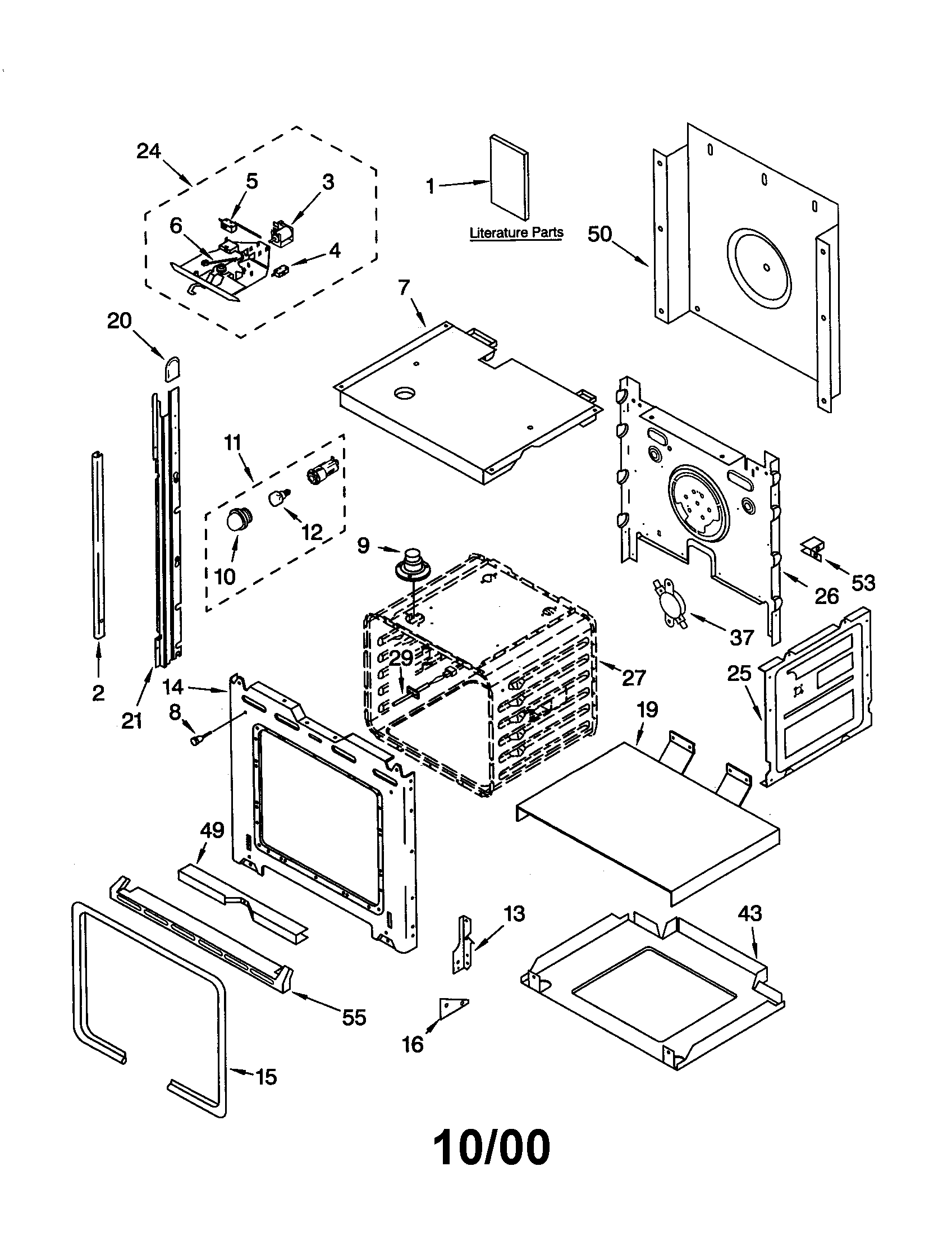 Whirlpool GBS307PDS4 oven diagram