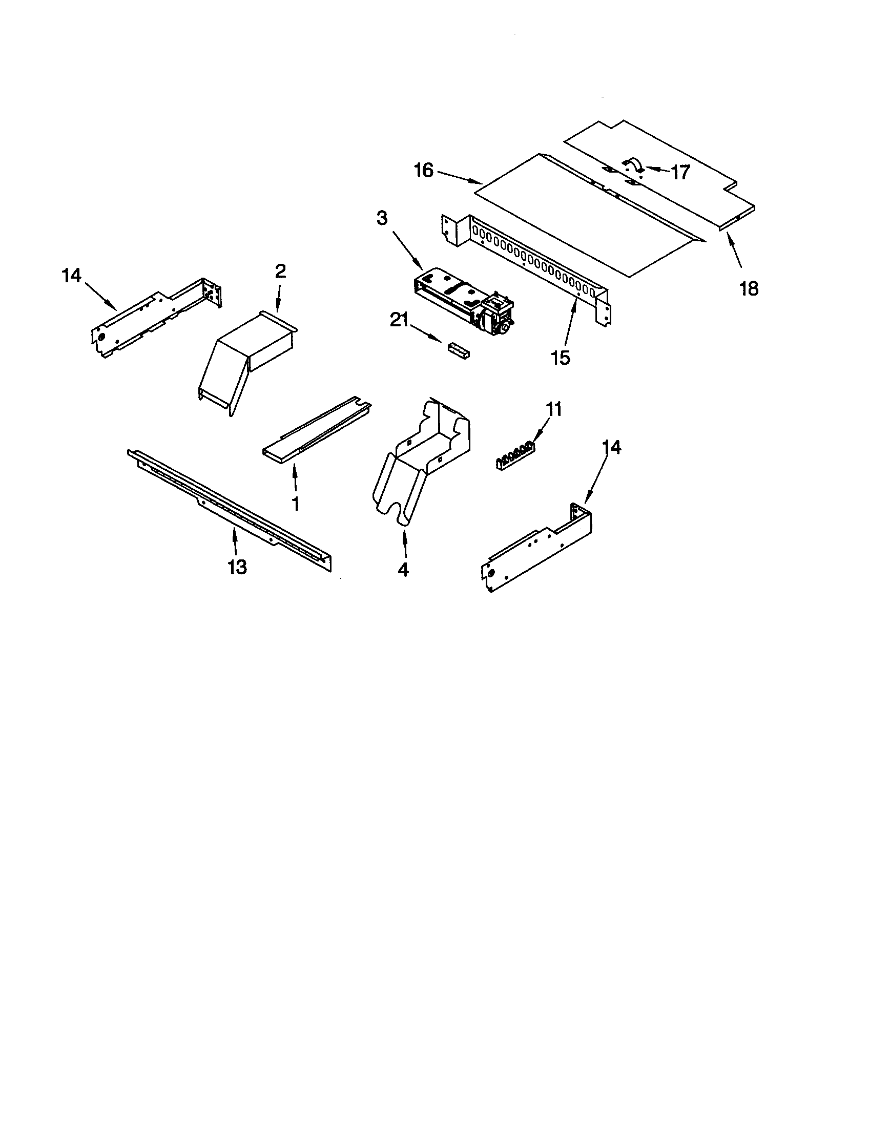 Whirlpool GBS307PDS4 top venting diagram