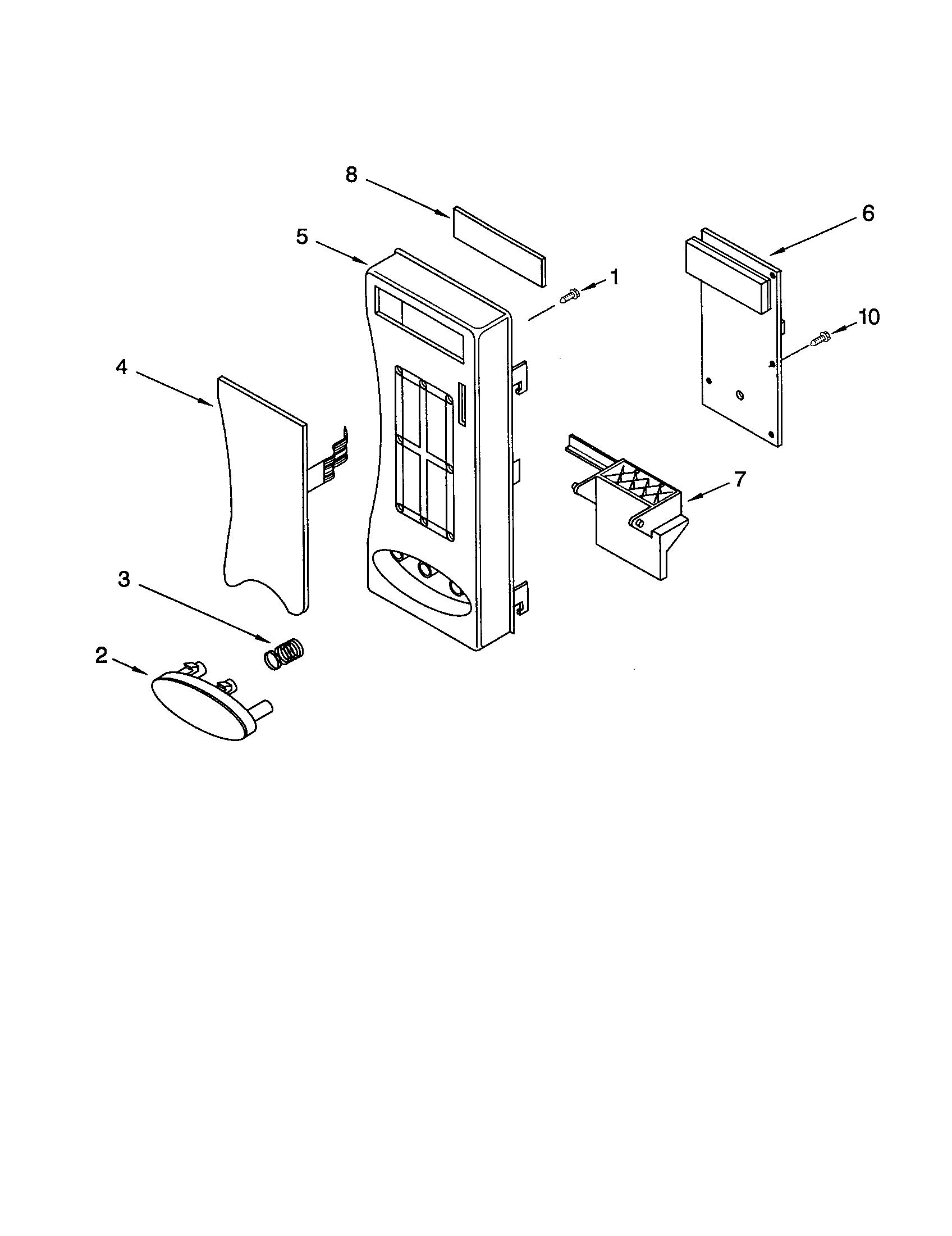 Whirlpool MT1100SHB0 control panel diagram