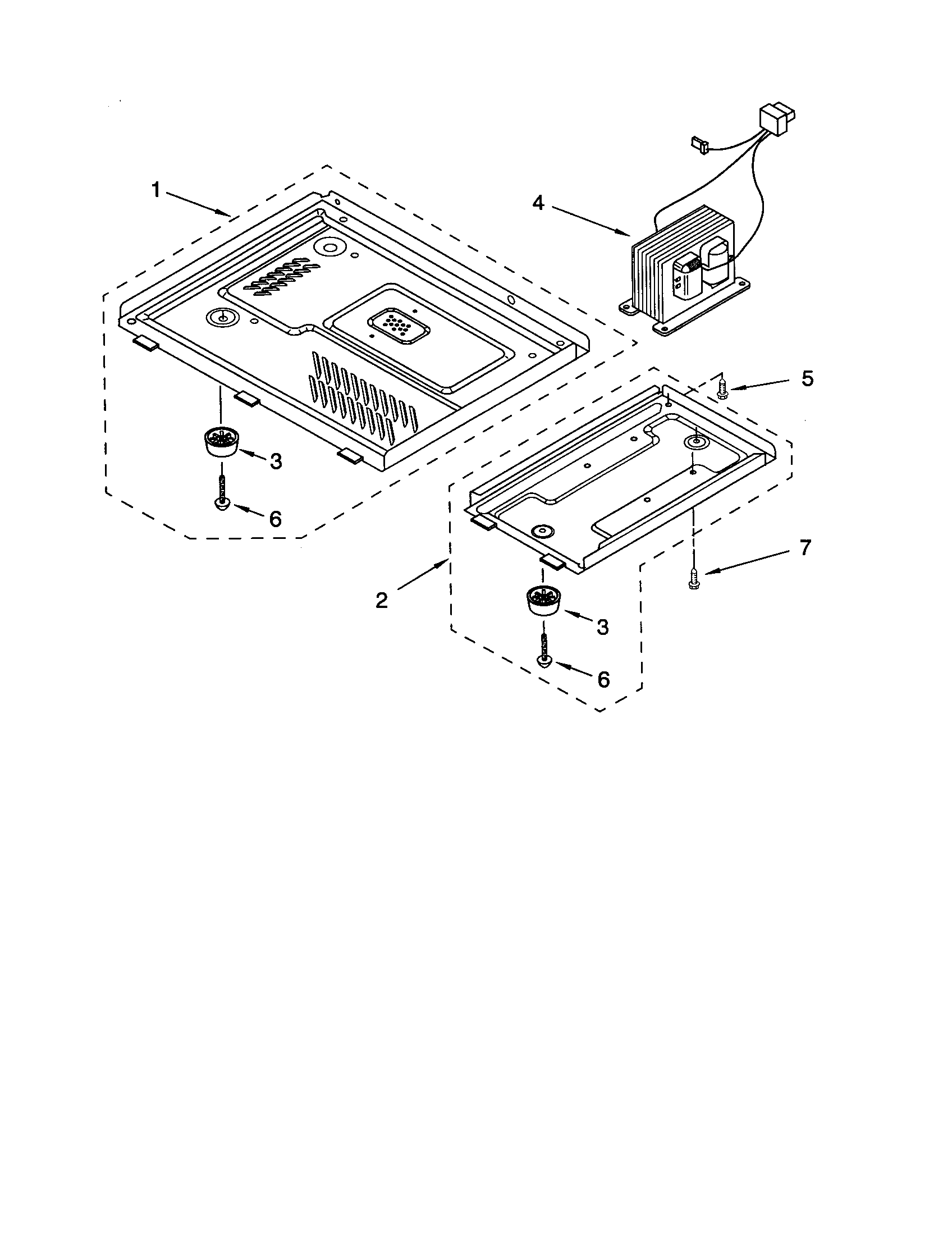 Whirlpool MT1100SHB0 base plate diagram