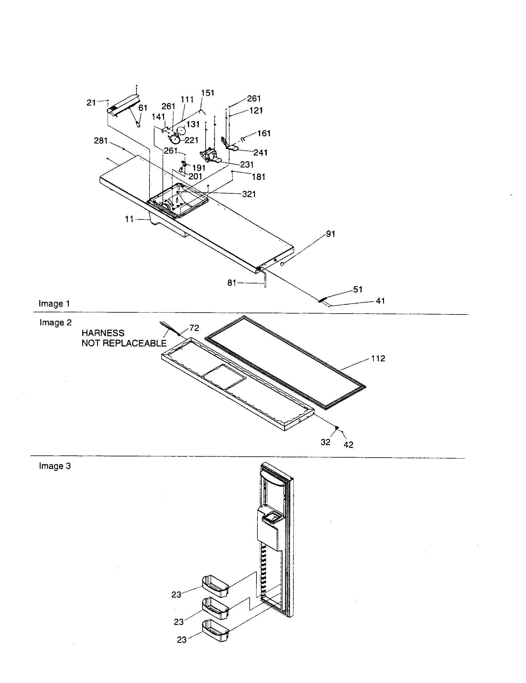 Kenmore 59650392001 freezer door diagram