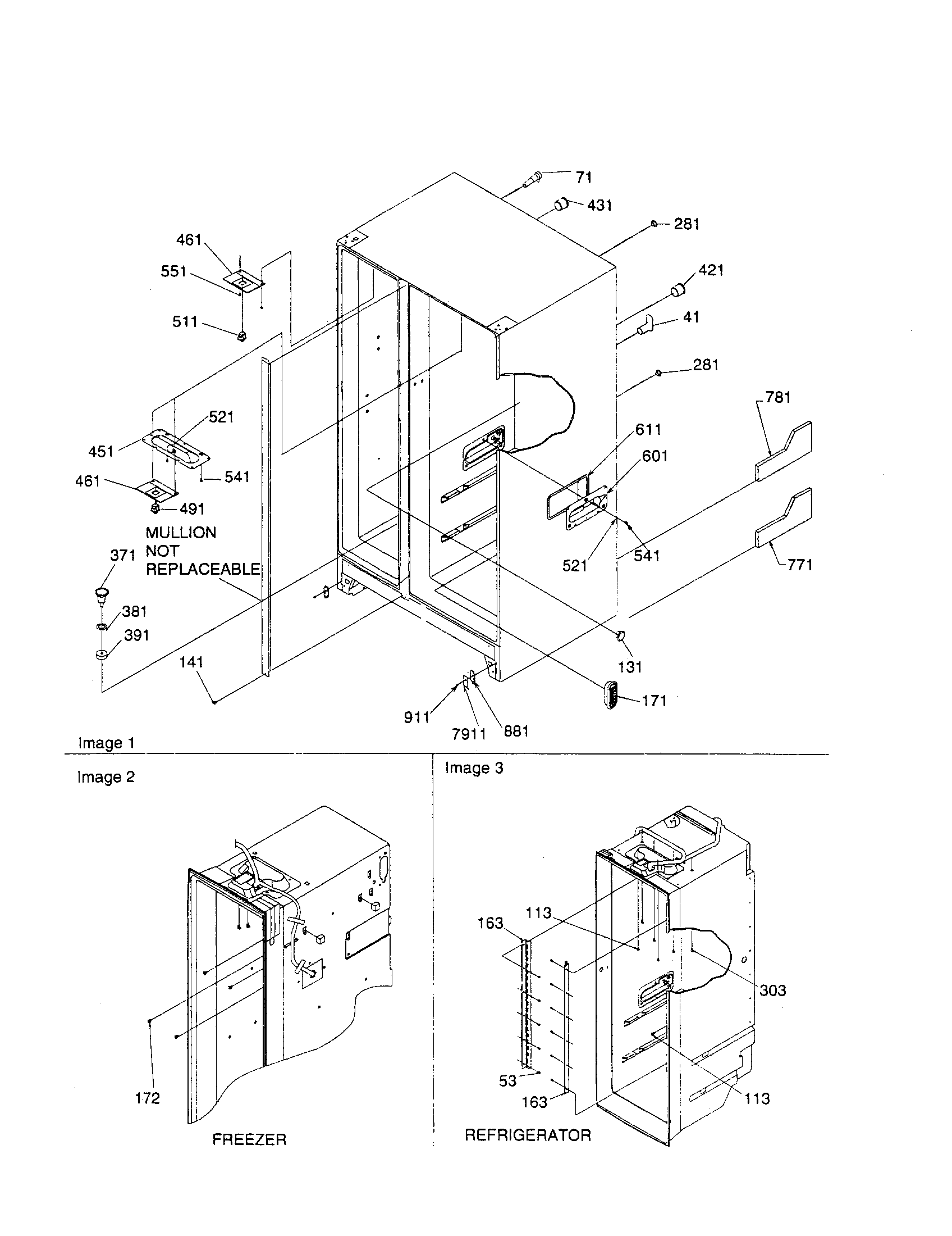 Kenmore 59650392001 cabinet diagram