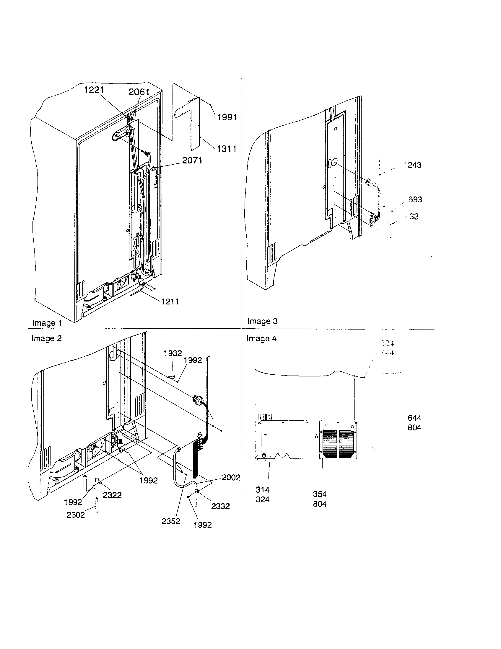 Kenmore 59650392001 cabinet back diagram