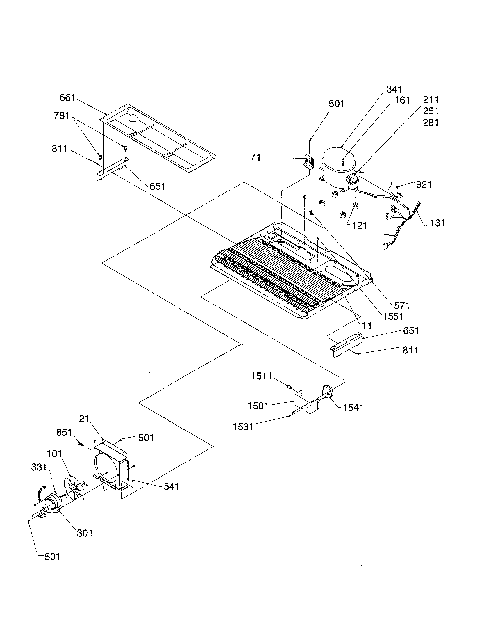 Kenmore 59650392001 machine compartment diagram
