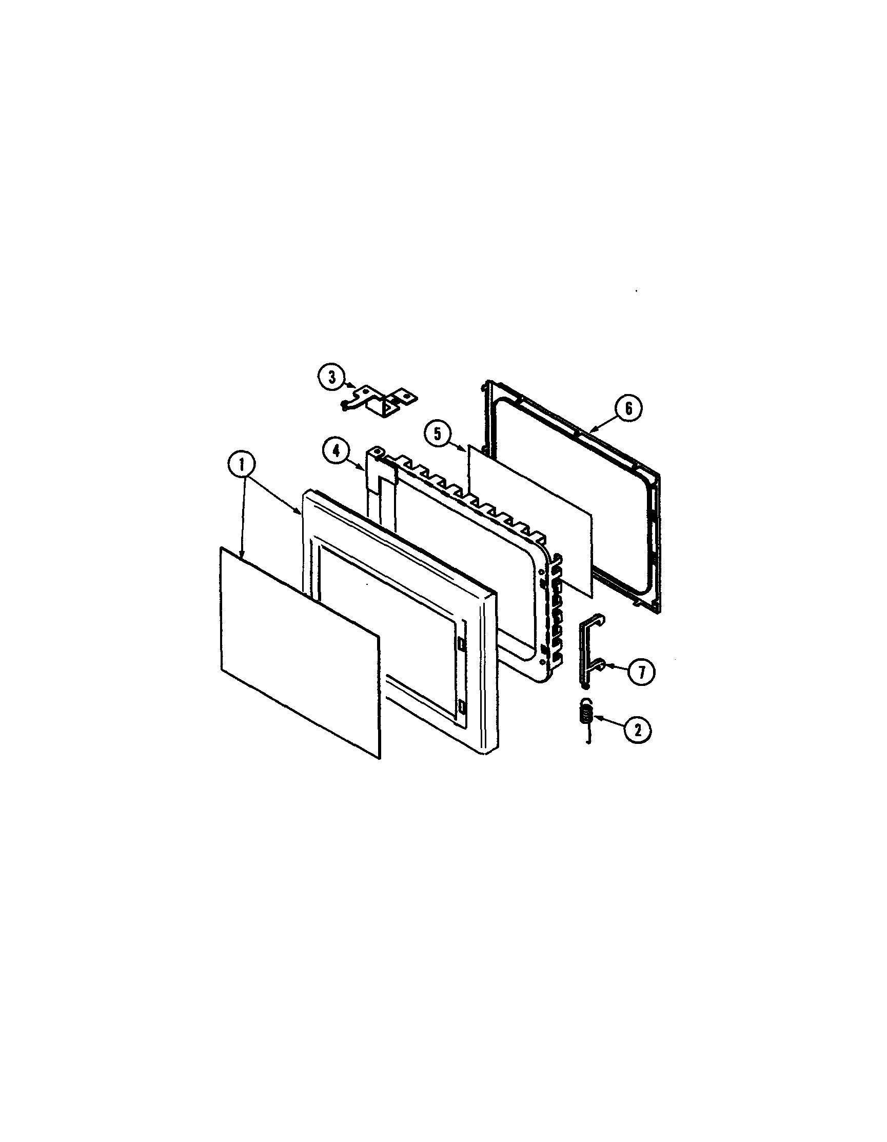Maytag MMC5000BDB door diagram