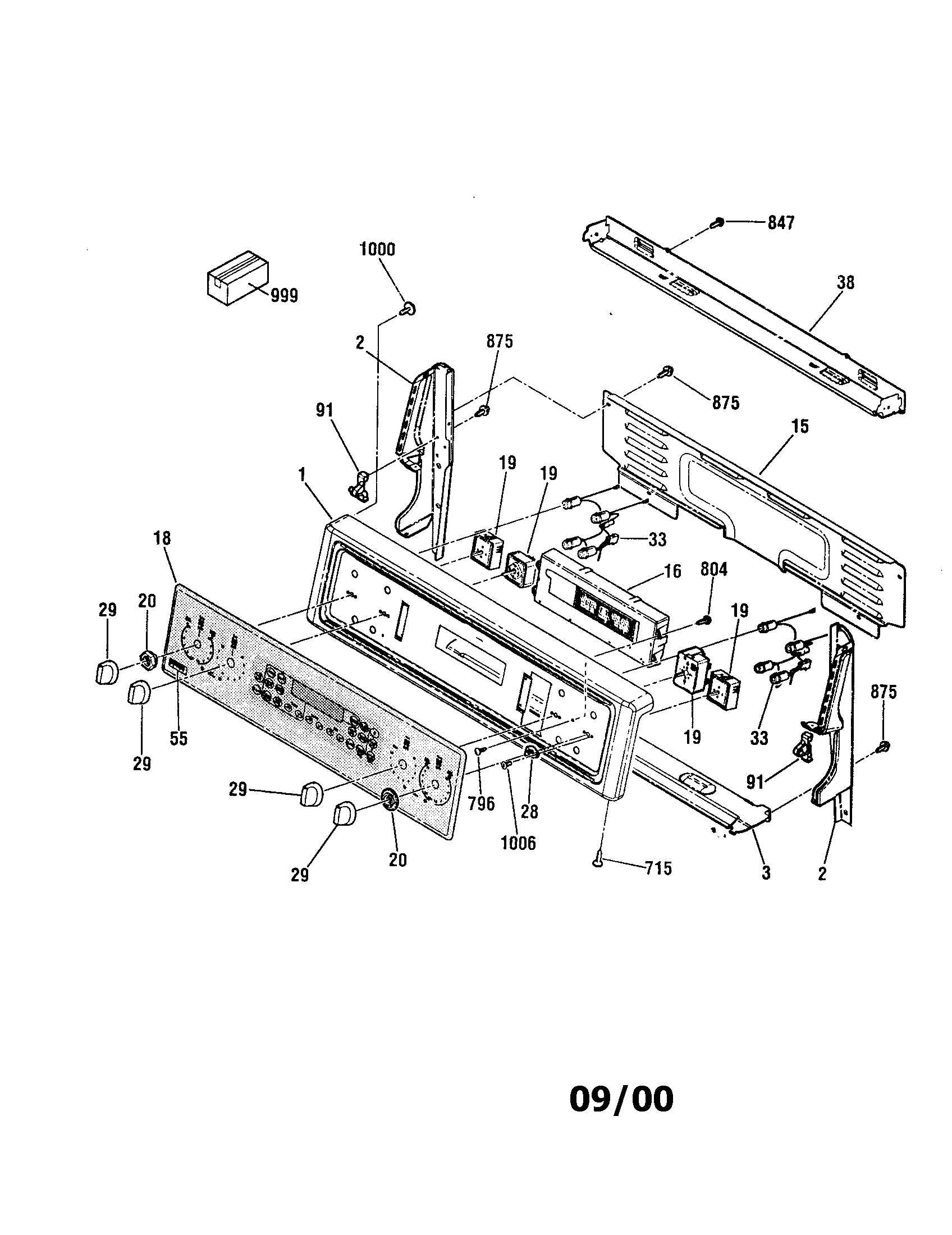 Kenmore Elite 91199003991 backguard for model 911.99003991 only diagram