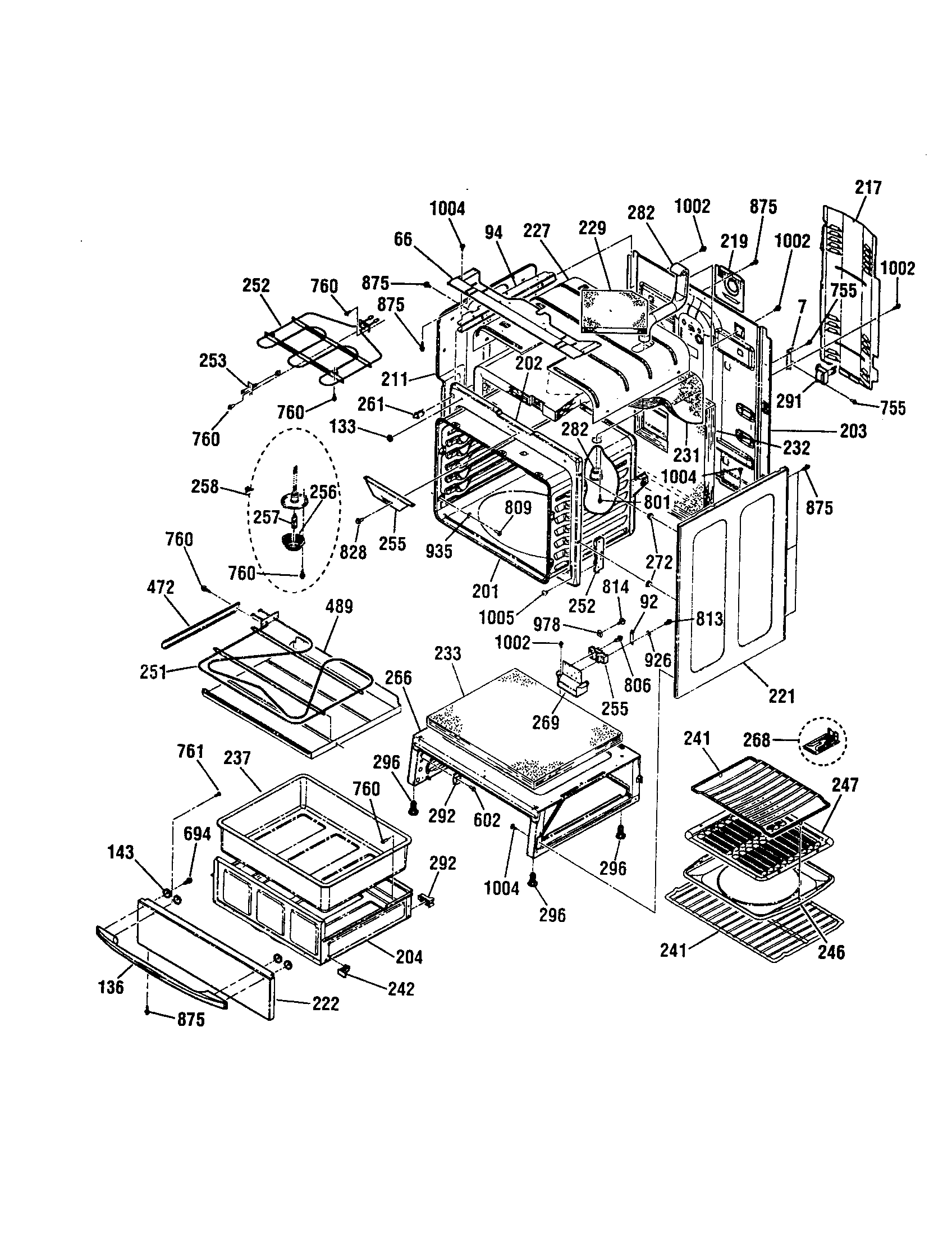 Kenmore Elite 91199003991 body diagram