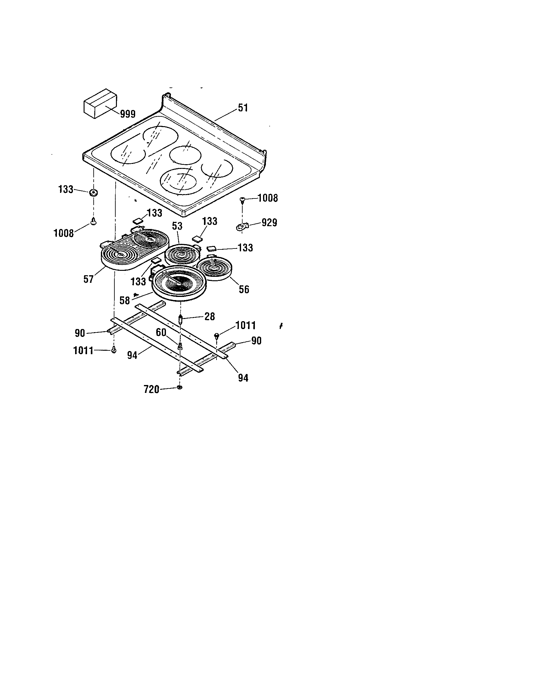 Kenmore Elite 91199003991 maintop diagram