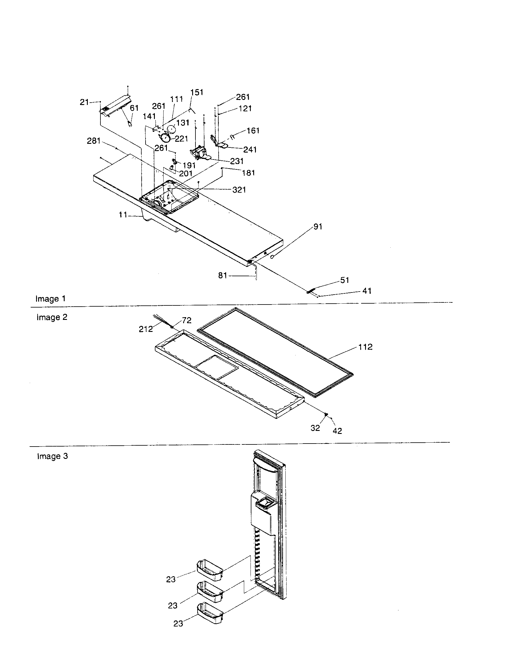 Kenmore 59650699001 freezer door diagram