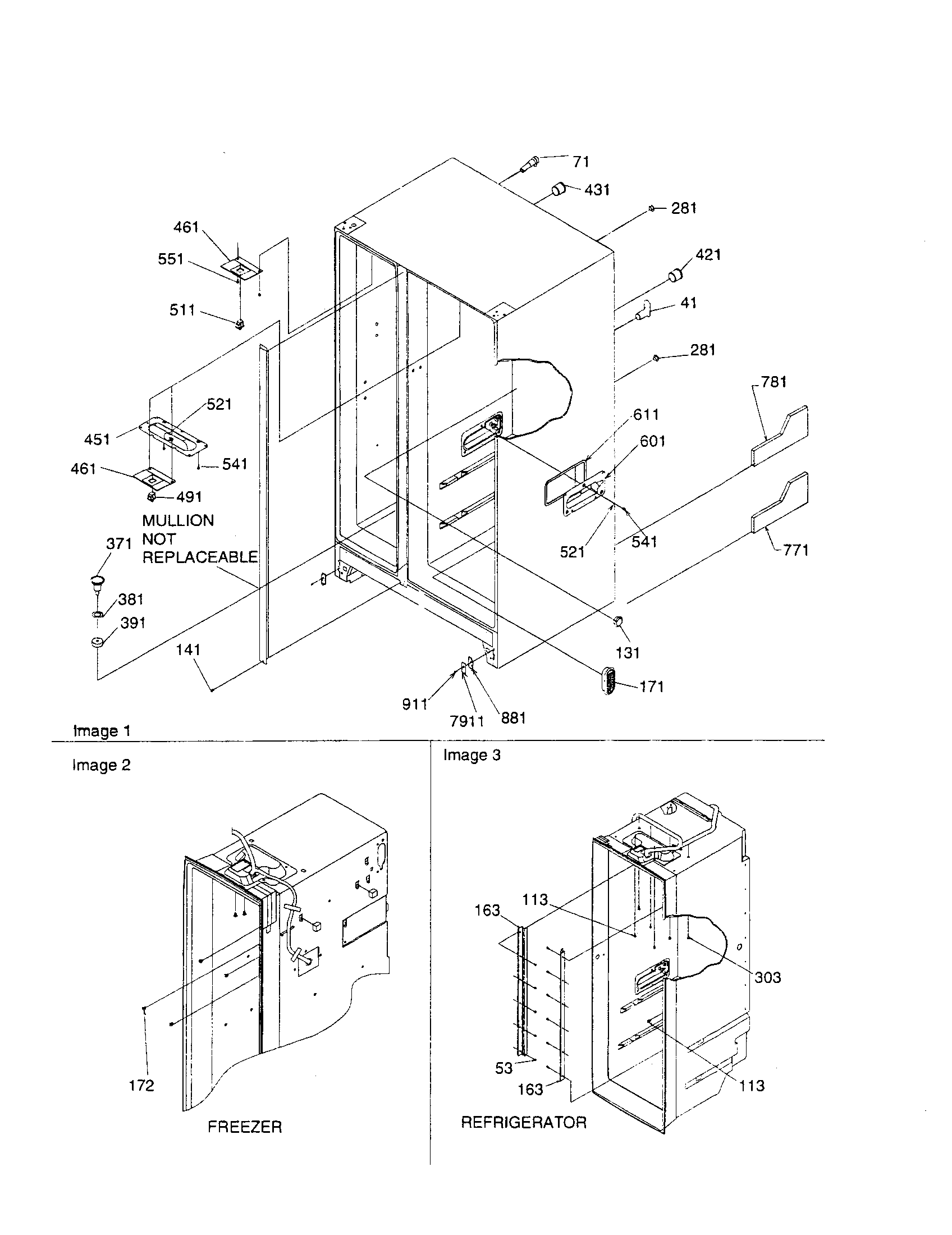 Kenmore 59650699001 cabinet diagram