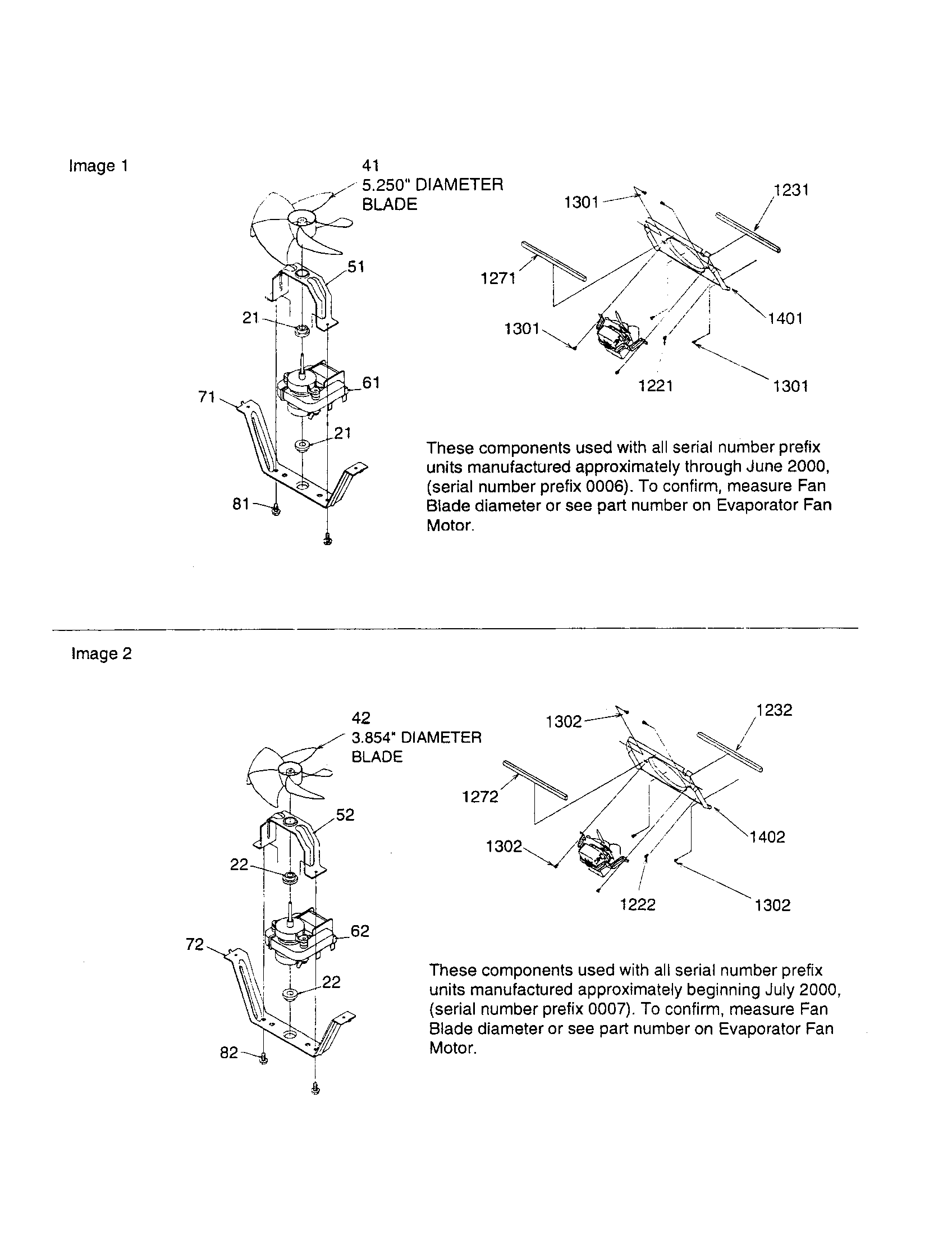Kenmore 59650699001 evaporator fan shroud/motor diagram