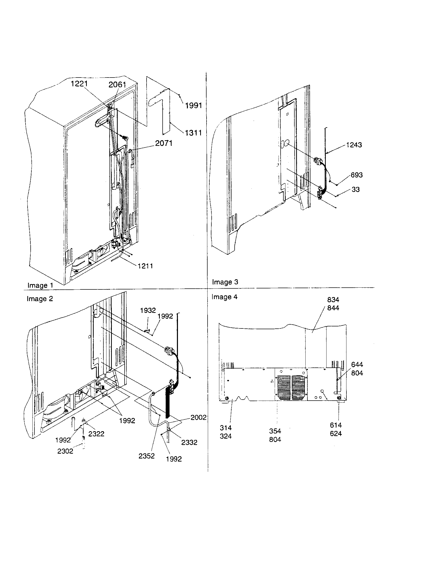 Kenmore 59650699001 cabinet back diagram