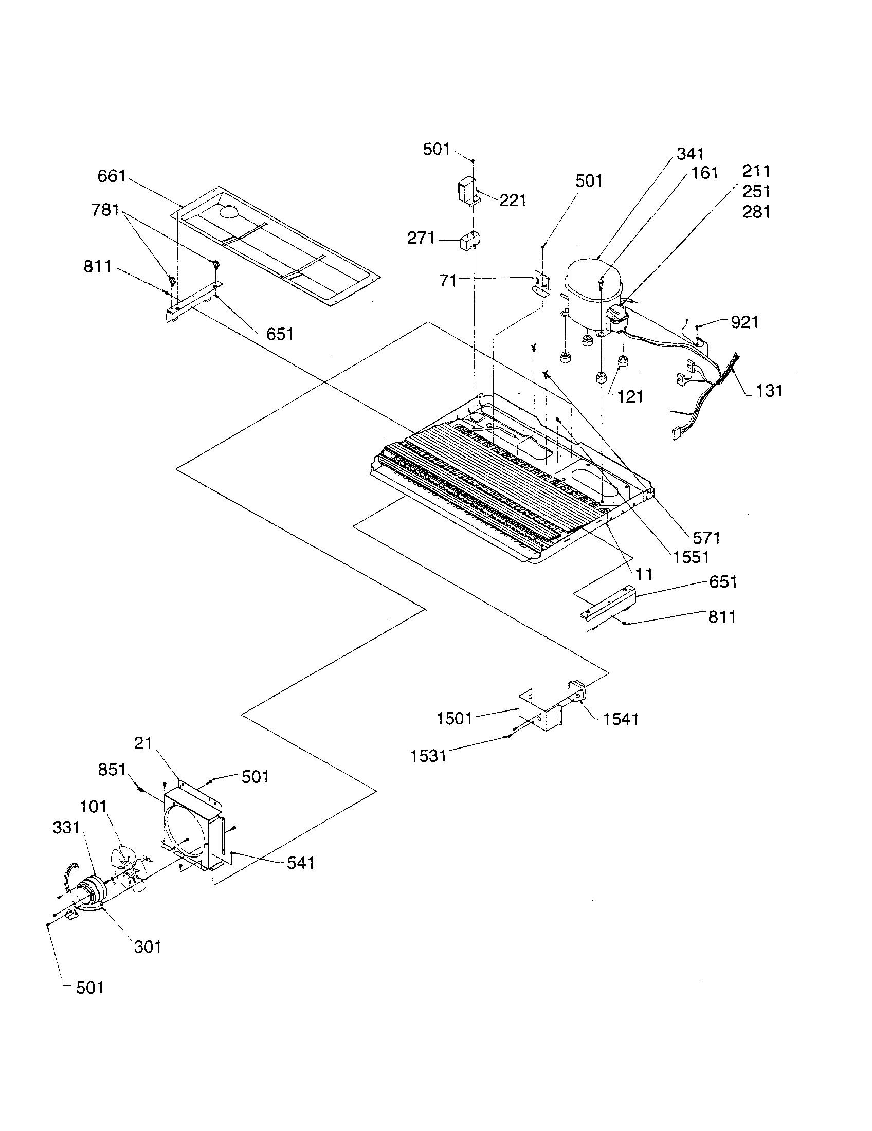 Kenmore 59650699001 machine compartment diagram