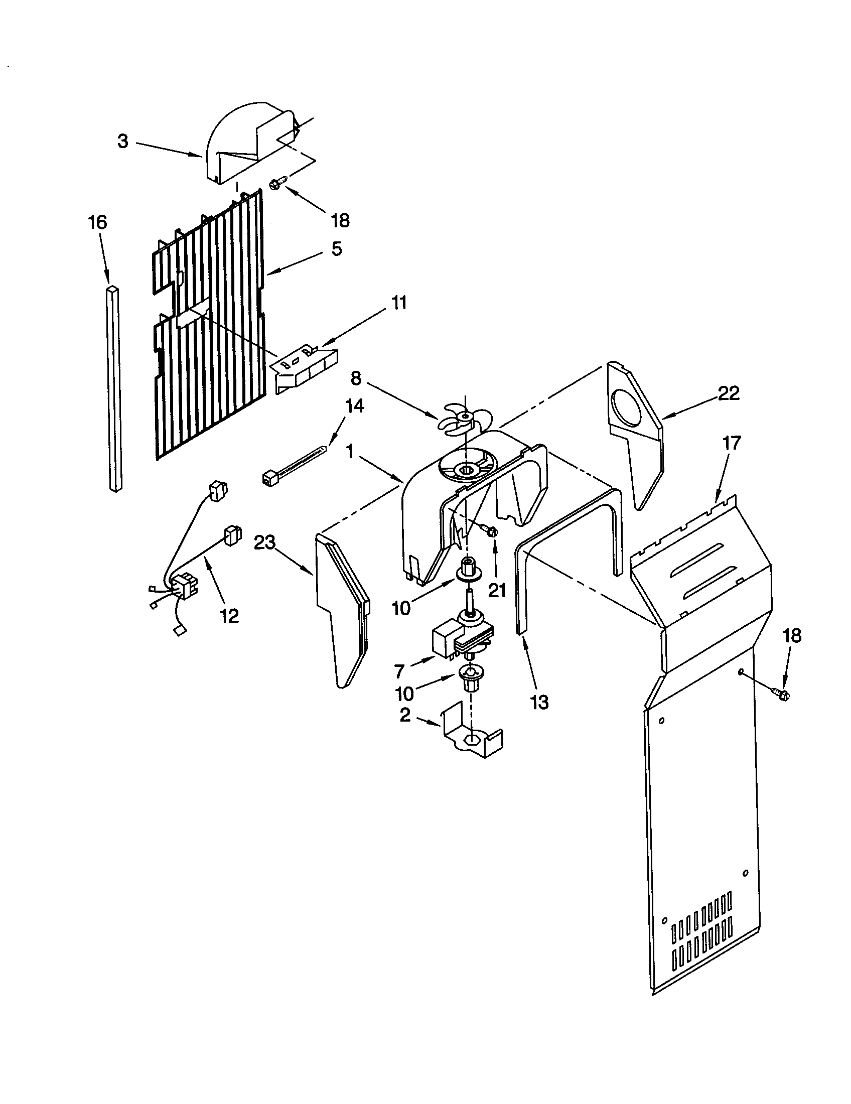 KitchenAid KSRV25FHBT00 air flow diagram